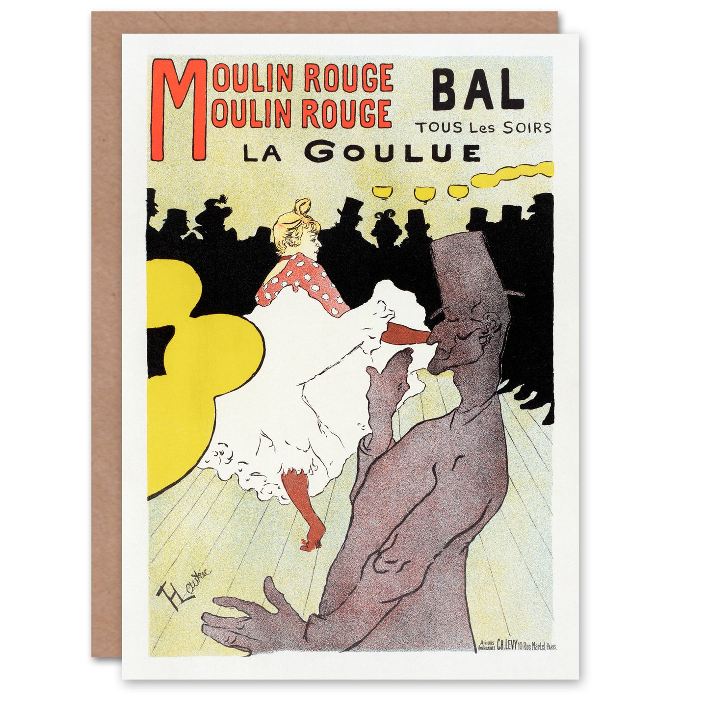 Toulouse Lautrec Moulin Rouge La Goulue Greetings Card