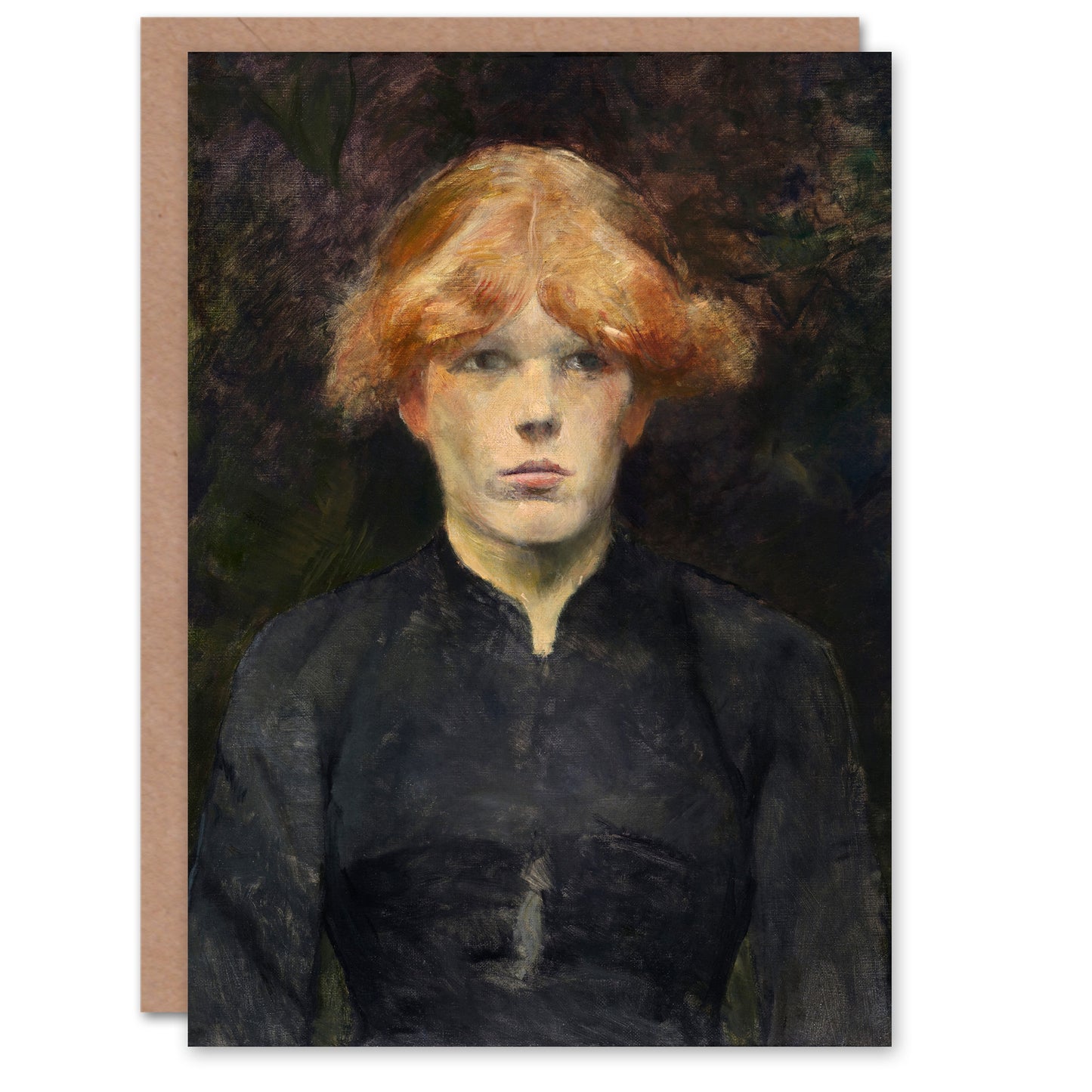 Toulouse Lautrec Portrait of Carmen Gaudin Greetings Card