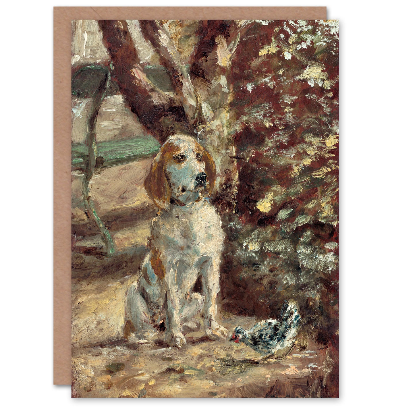 Toulouse Lautrec The Artists Dog Fleche Greetings Card