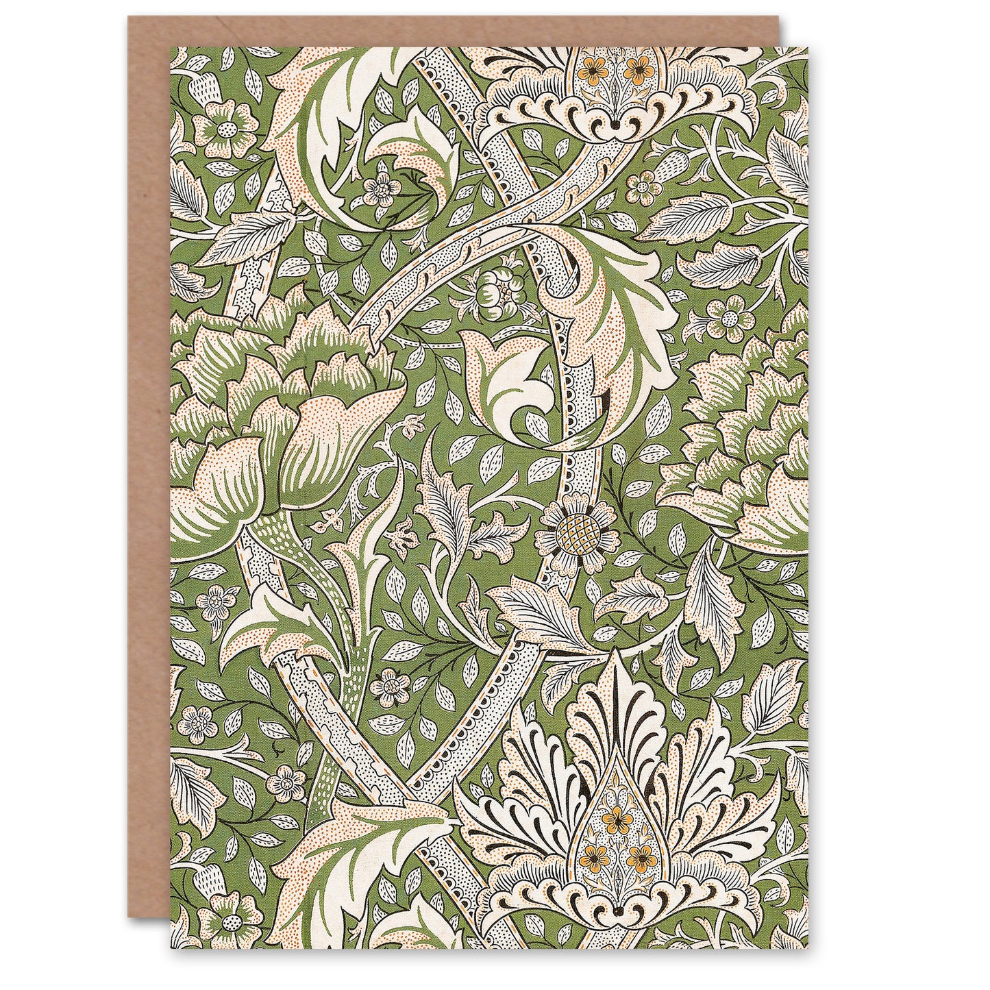William Morris Windrush Floral Filigree Pattern Greetings Card