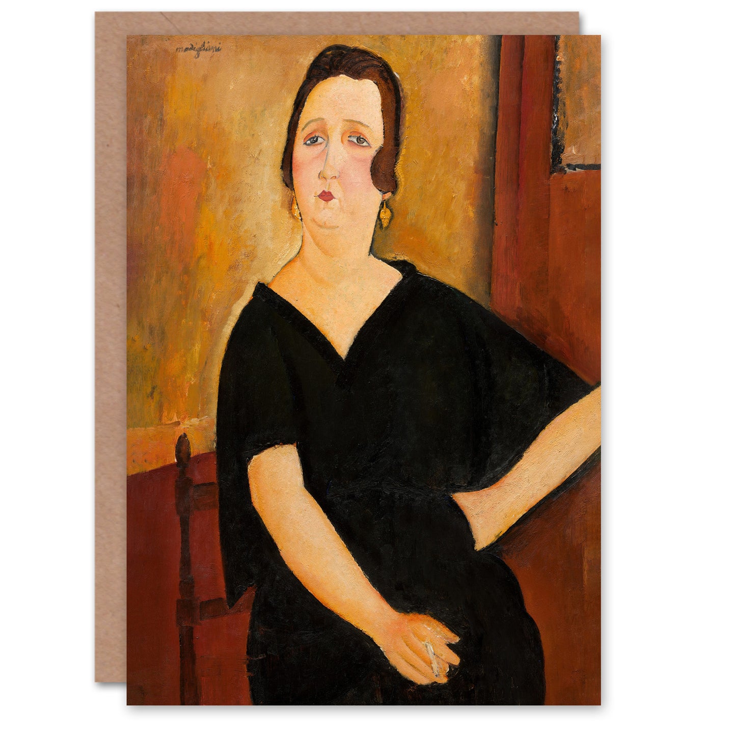 Amedeo Modigliani Art Card Madame Amedee Portrait