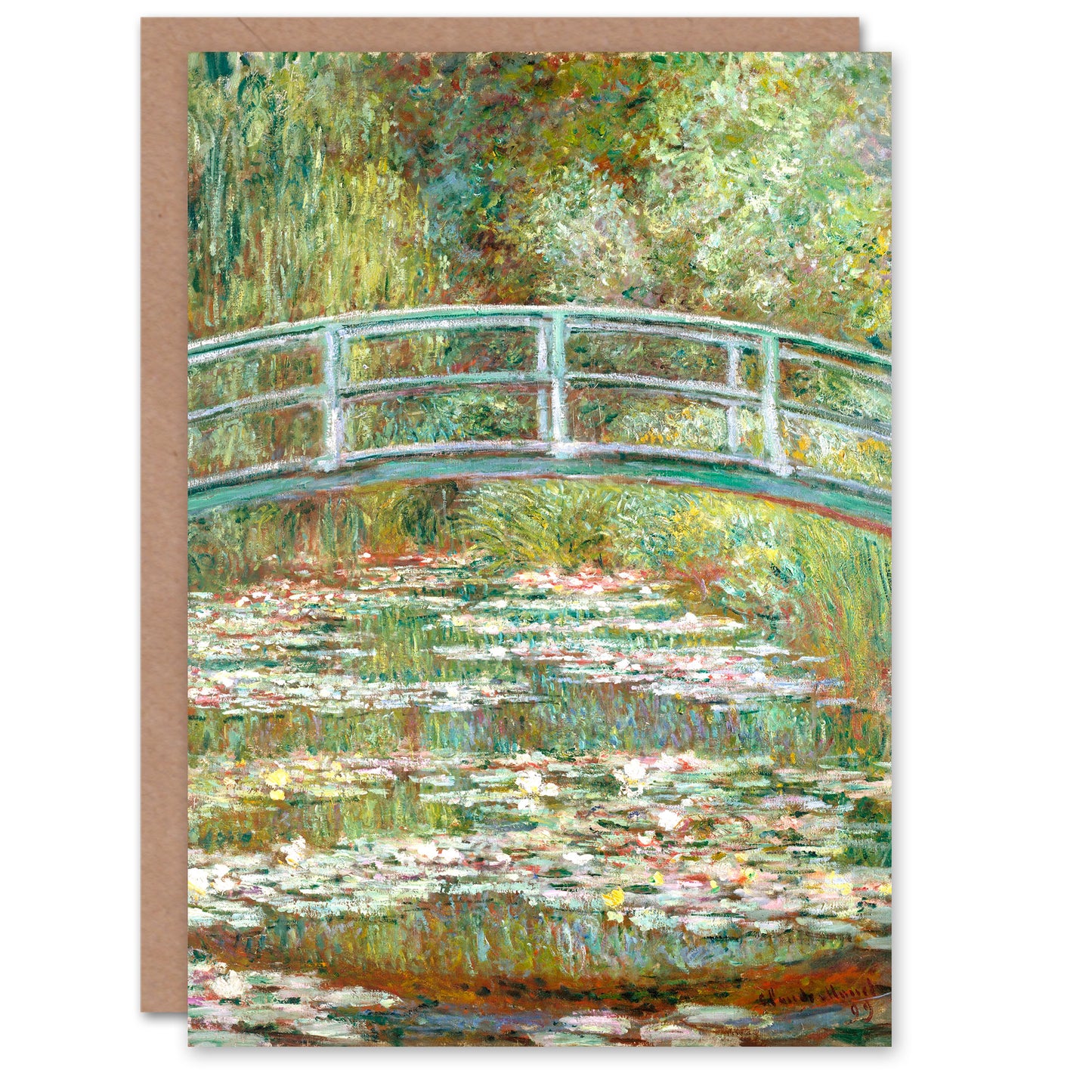 Claude Monet Art Card Bridge over a Pond of Water Lilies