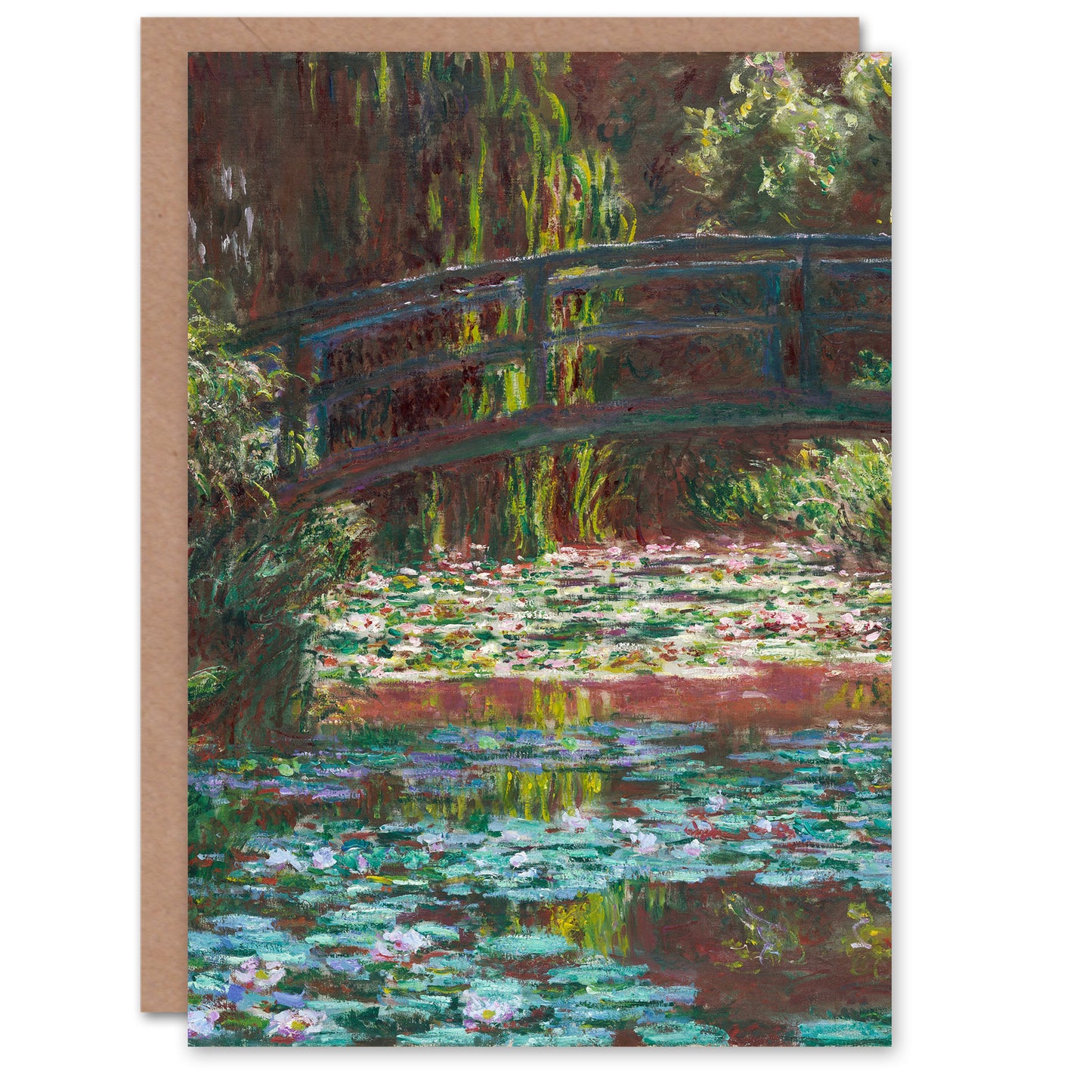 Claude Monet Art Card Water Lily Pond with Bridge