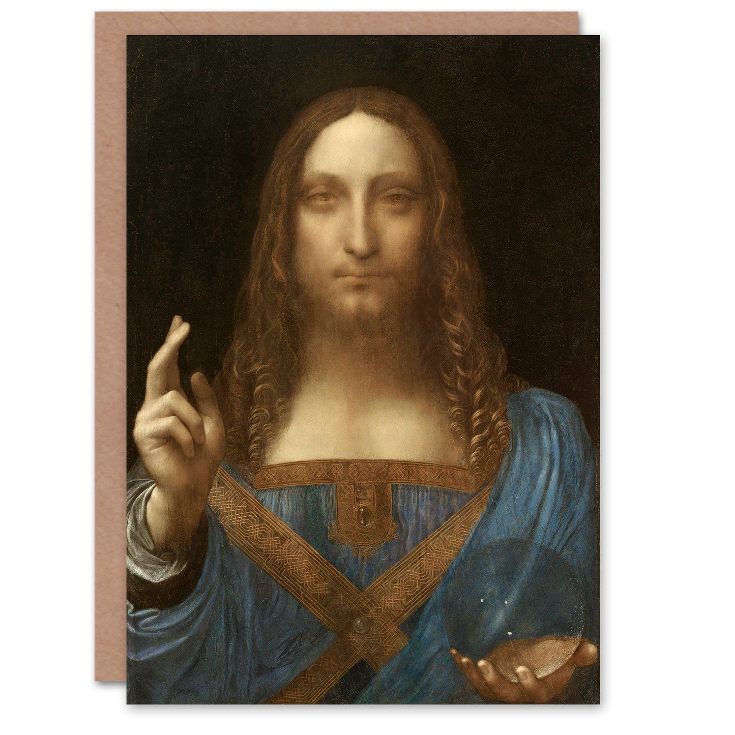 Leonardo da Vinci Art Card Salvator Mundi World Savior
