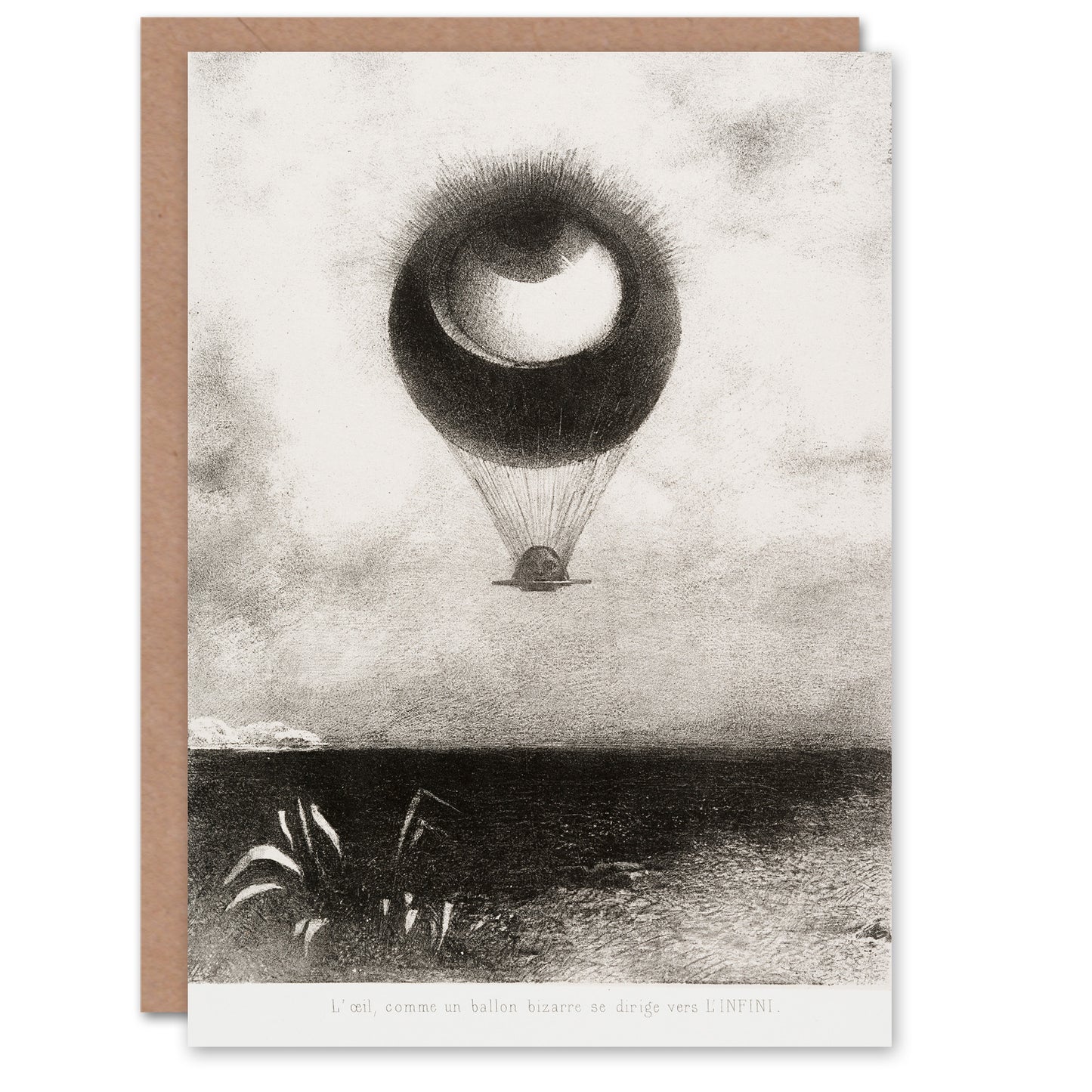 Odilon Redon Art Card The Eye Like a Strange Balloon