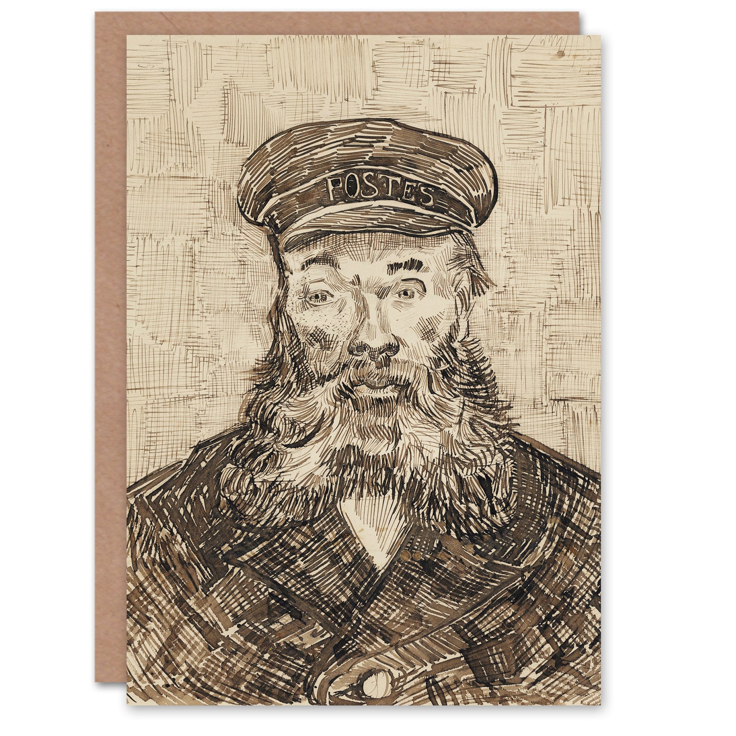 Vincent van Gogh Art Card Sketch Portrait of Joseph Roulin