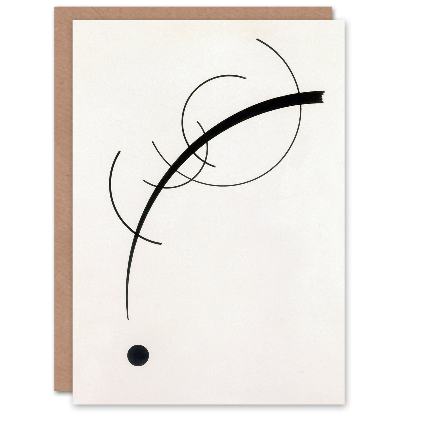 Wassily Kandinsky Art Card Free Curve to the Point