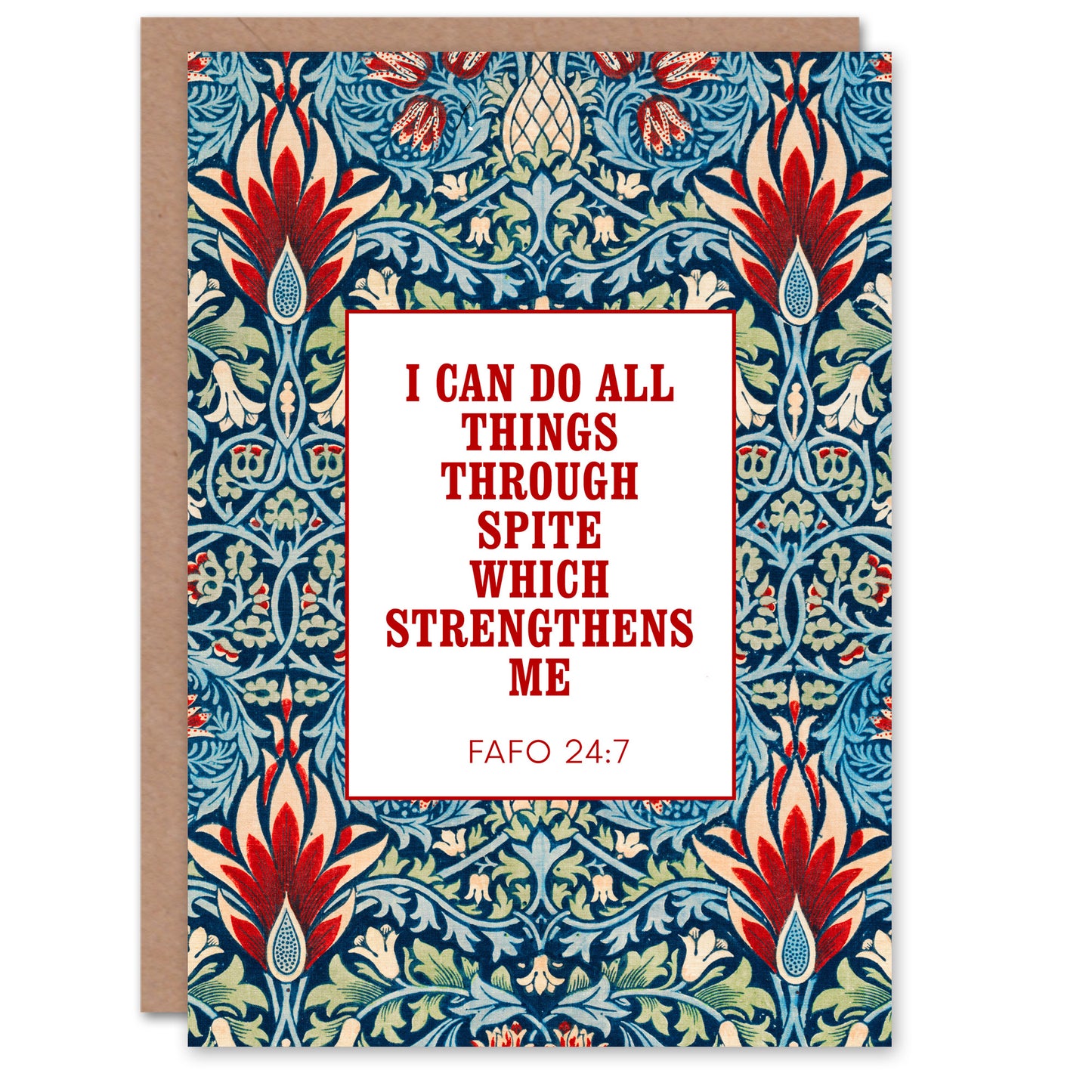 All Things Through Spite Humour Joke Funny Birthday Card