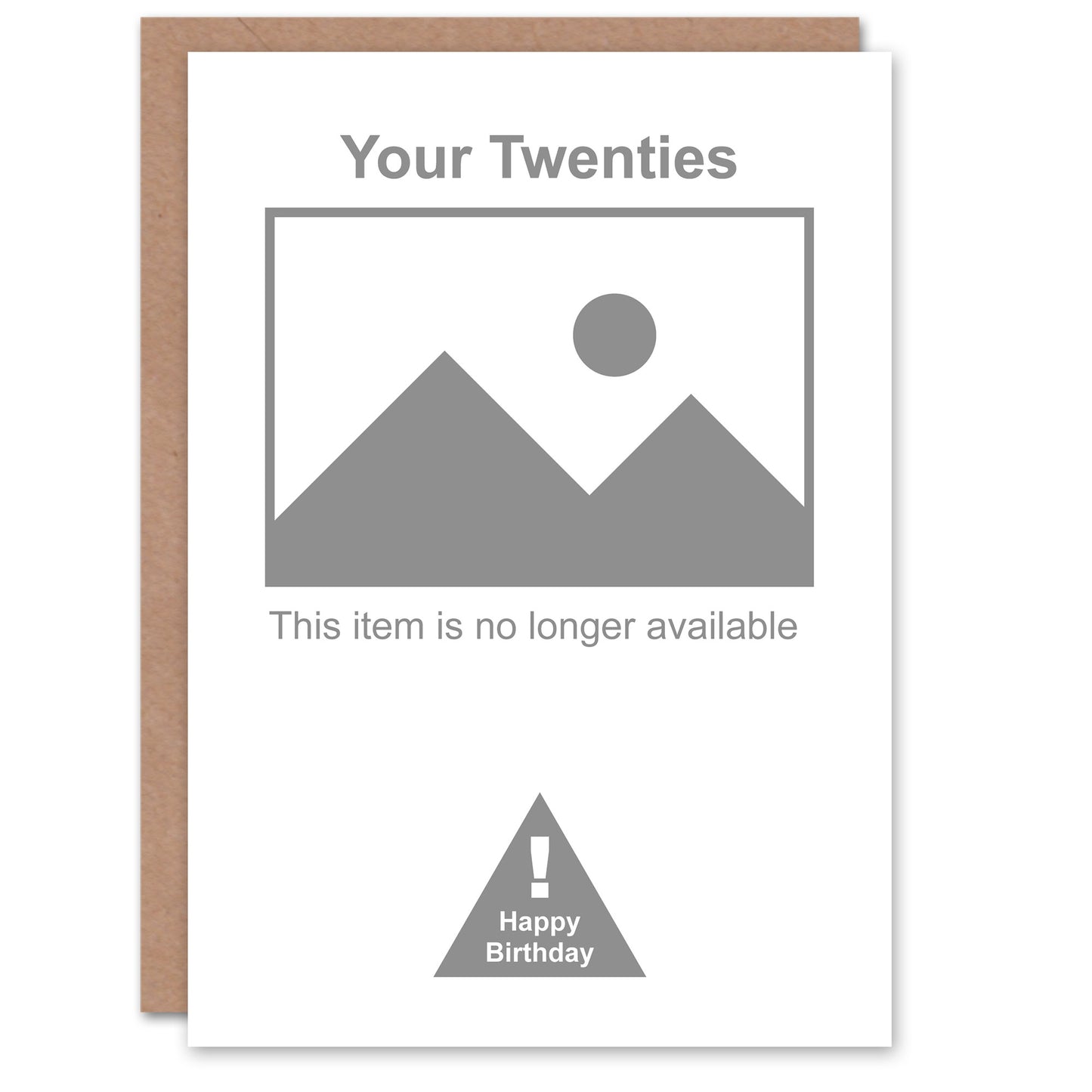 30 Years Old Twenties No Longer Available Funny Birthday Card