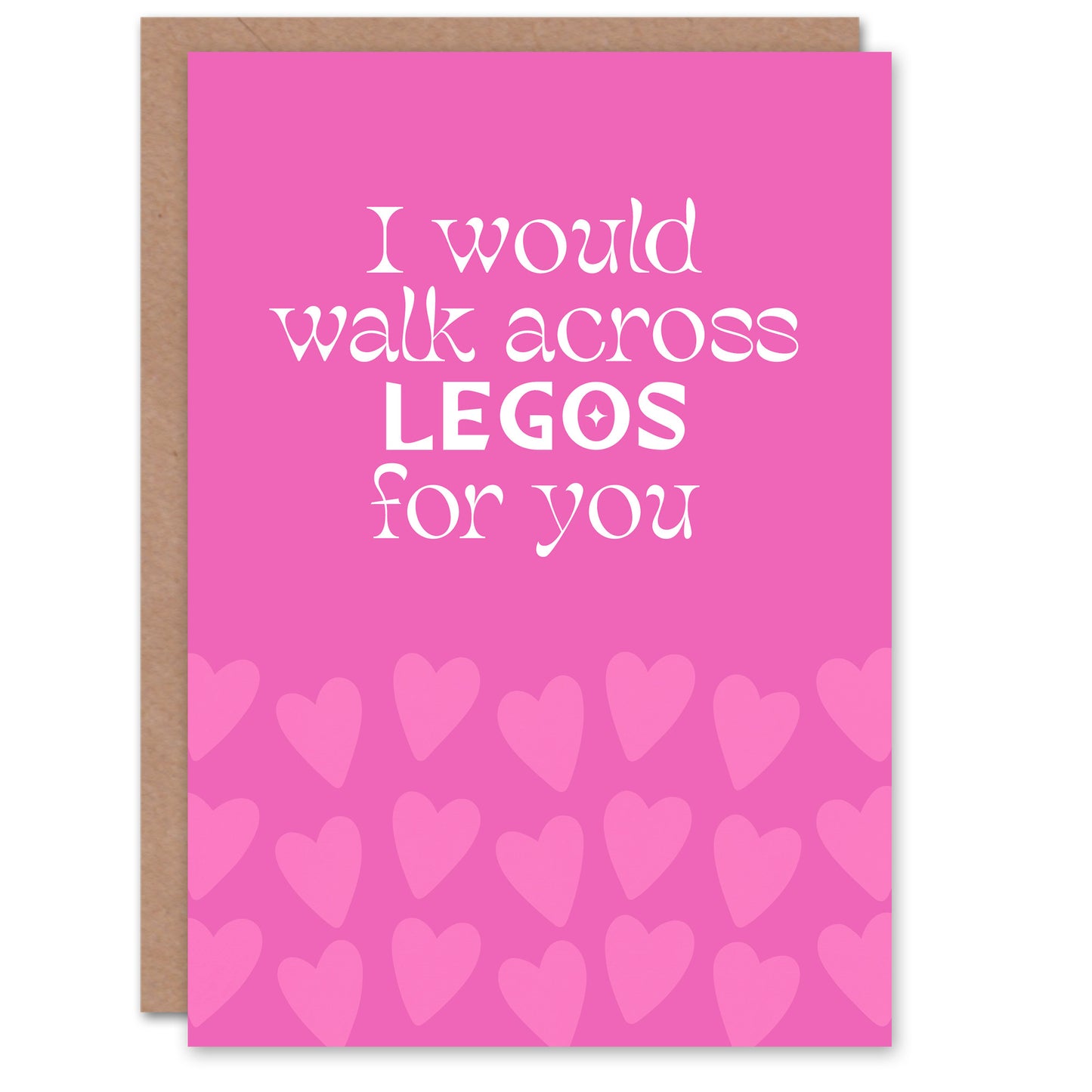 I Would Walk Across Toy Blocks For You Funny Romance Anniversary Card
