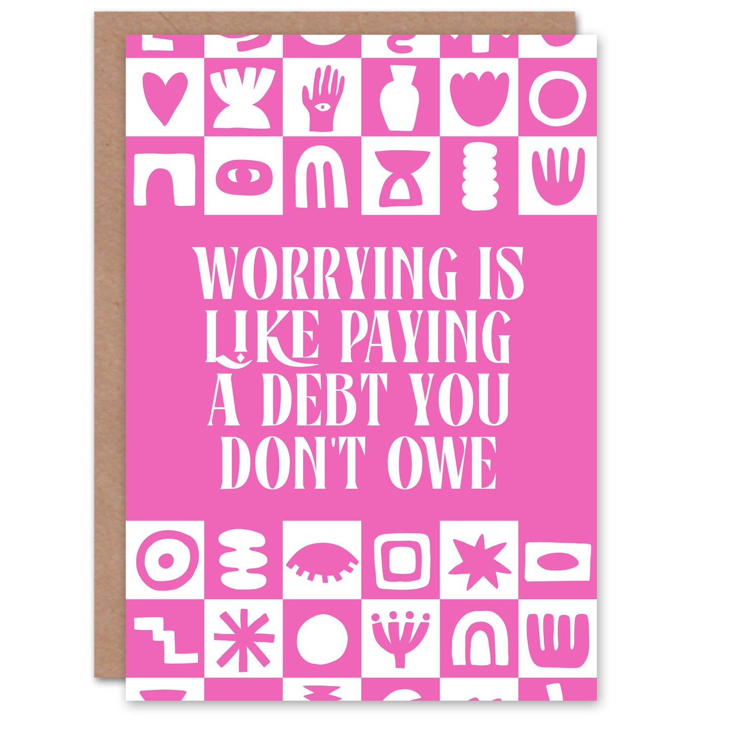 Worrying Is Like Paying A Debt You Don't Owe Quote Art Card