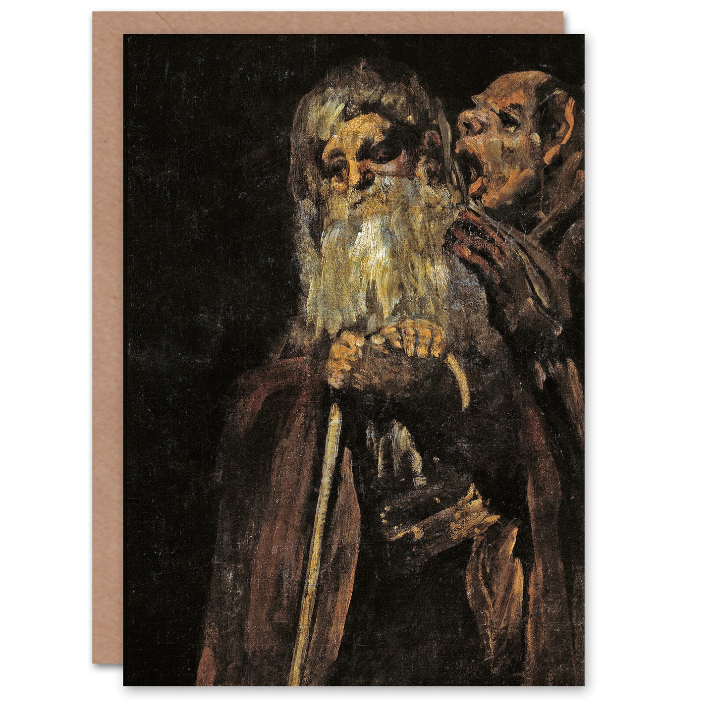 Francisco Goya Art Card Two Old Monks Oil Painting