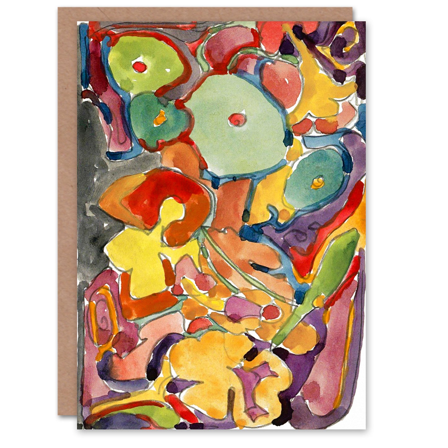 Reijer Stolk Art Card Bloemen Abstract Flowers Watercolour