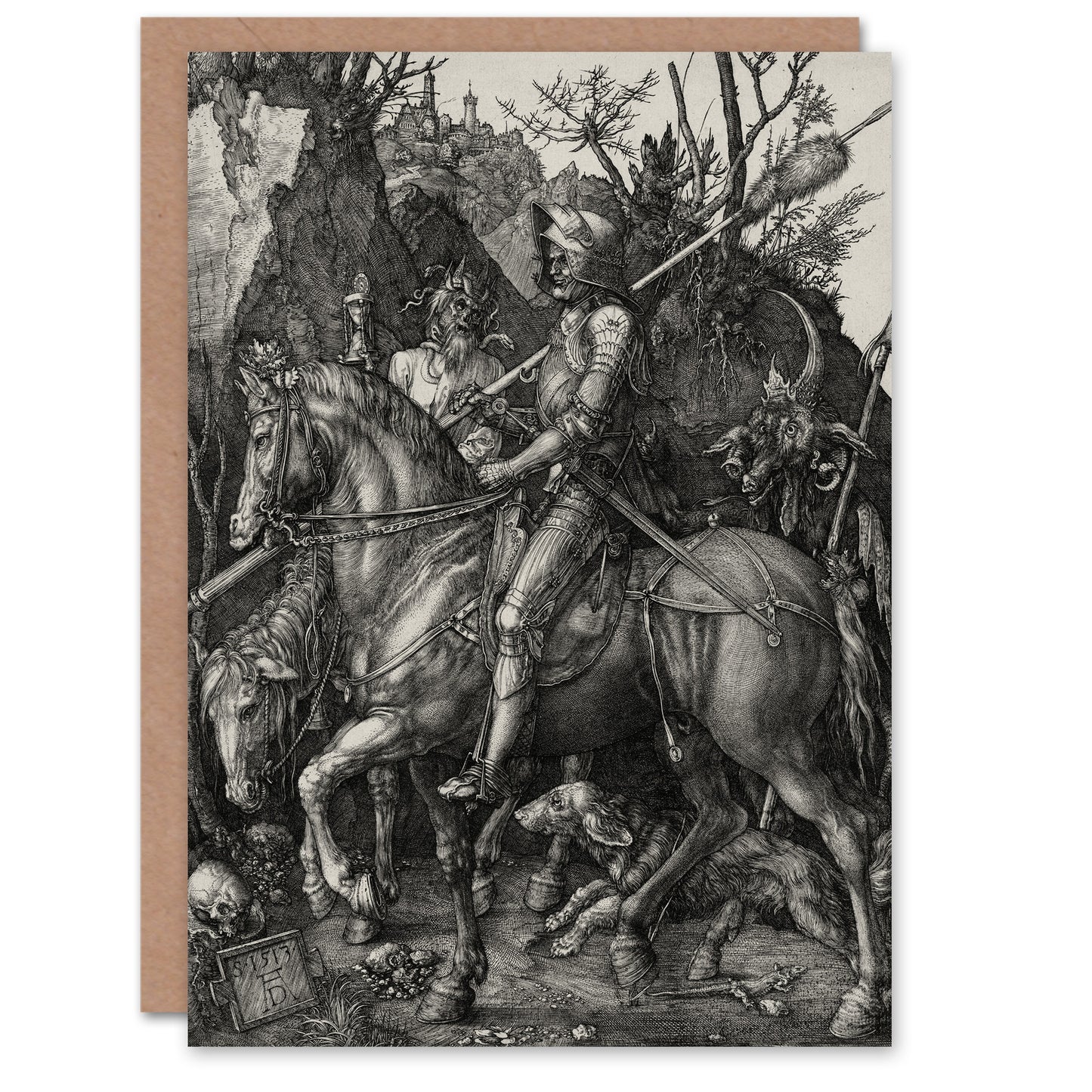 Albrecht Durer Art Card Knight Death and the Devil