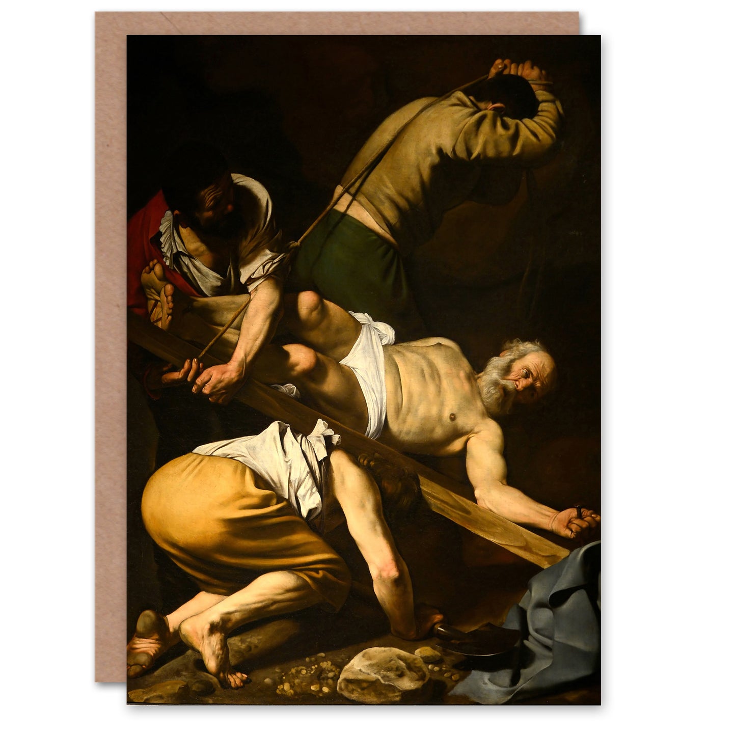 Caravaggio Art Card Crucifixion of Saint Peter Oil Painting