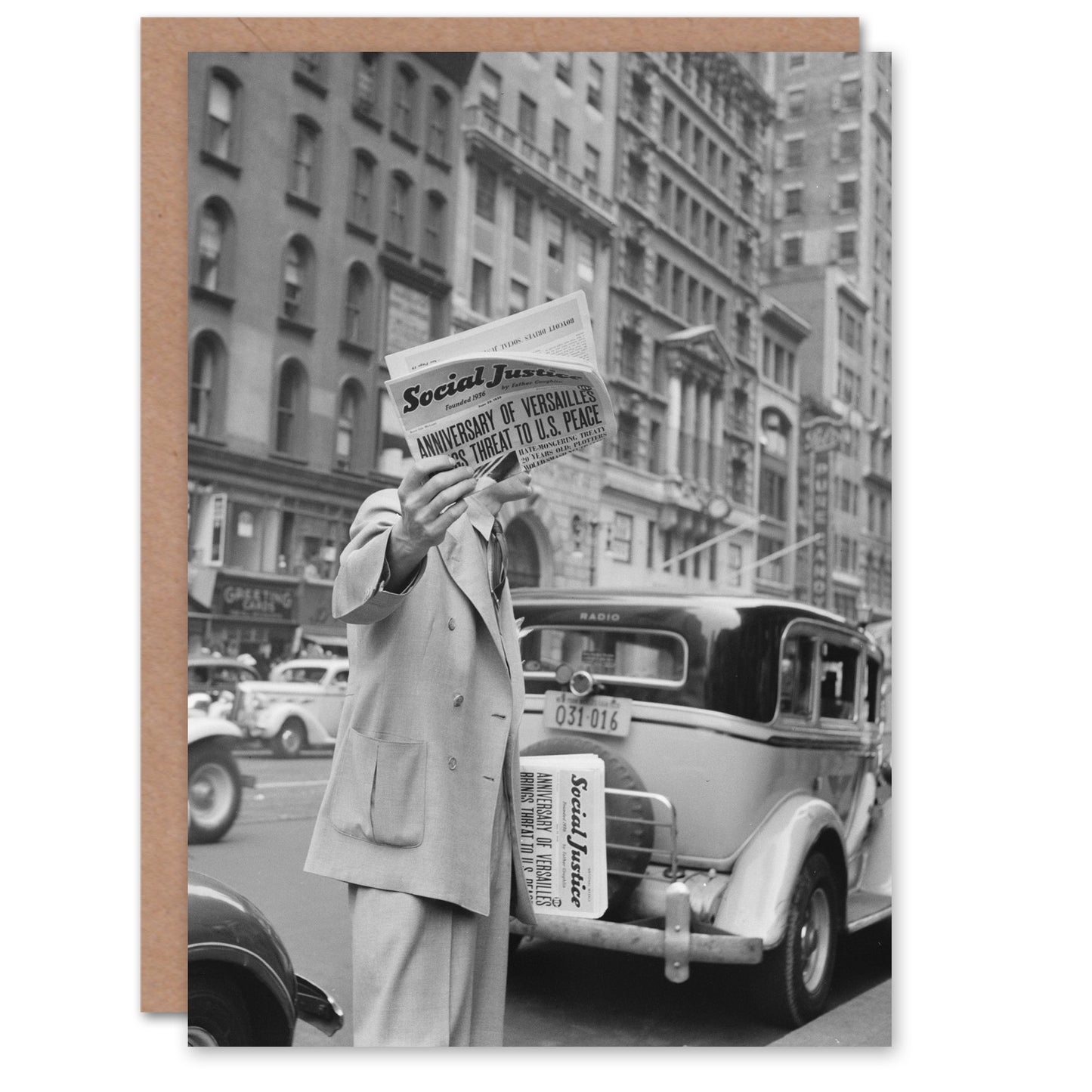 Dorothea Lange Art Card Social Justice Newsboy Photograph