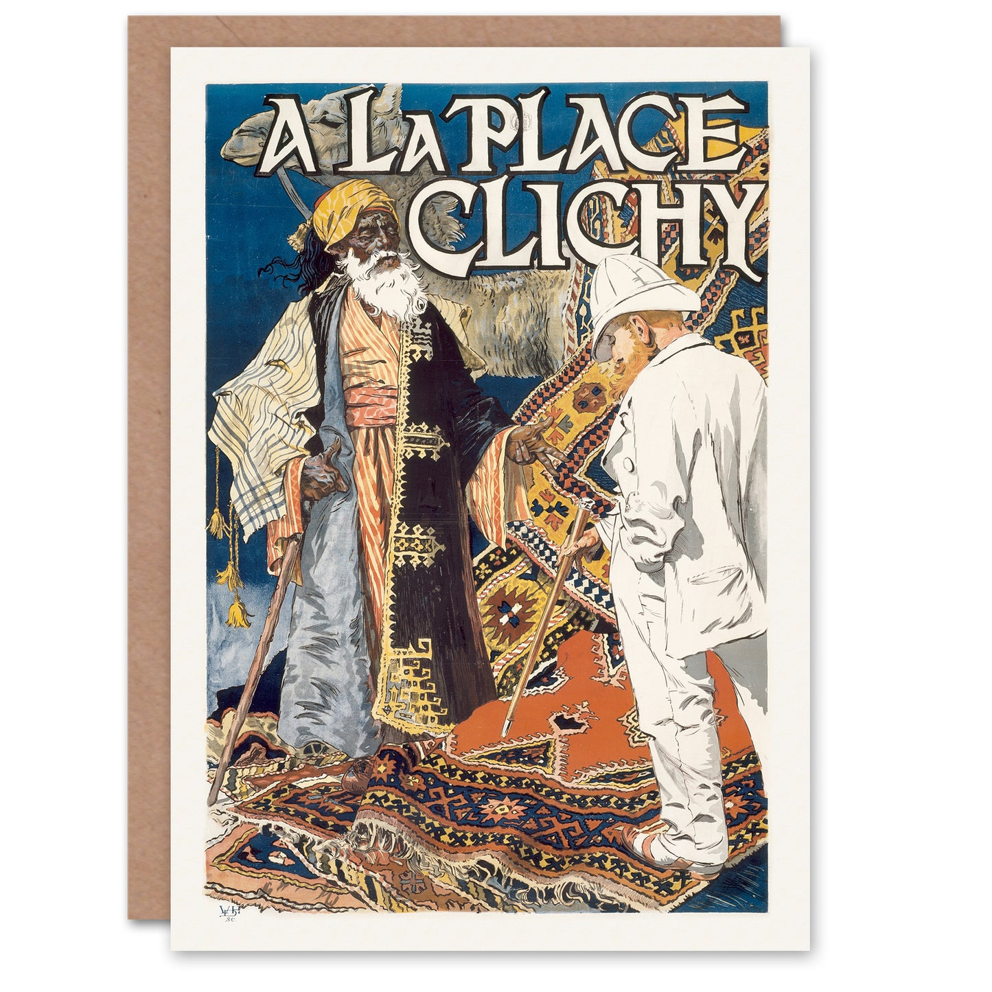 Eugene Grasset Art Card Place Clichy Art Nouveau Advert