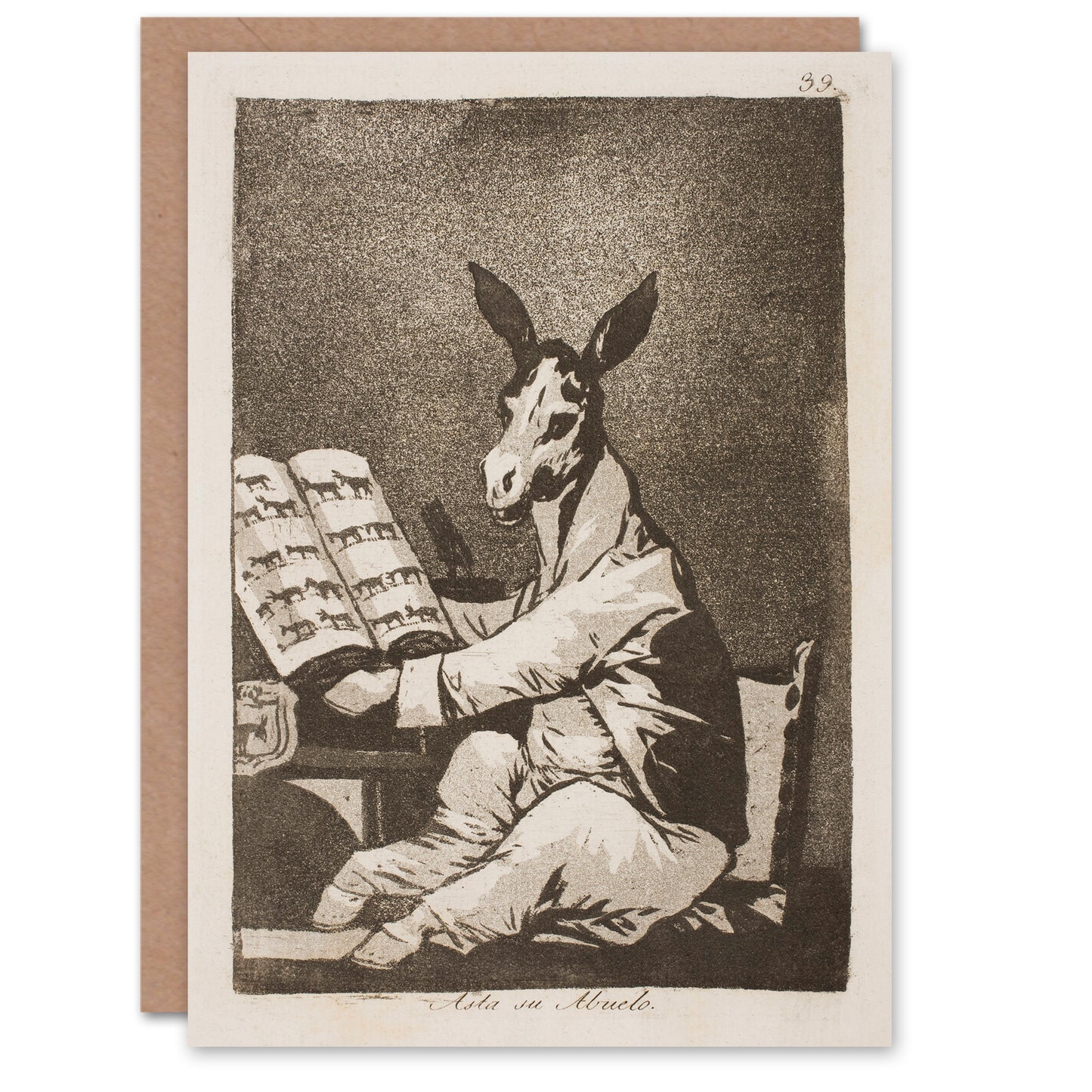 Francisco Goya Art Card And So Was His Grandfather Noble Donkey