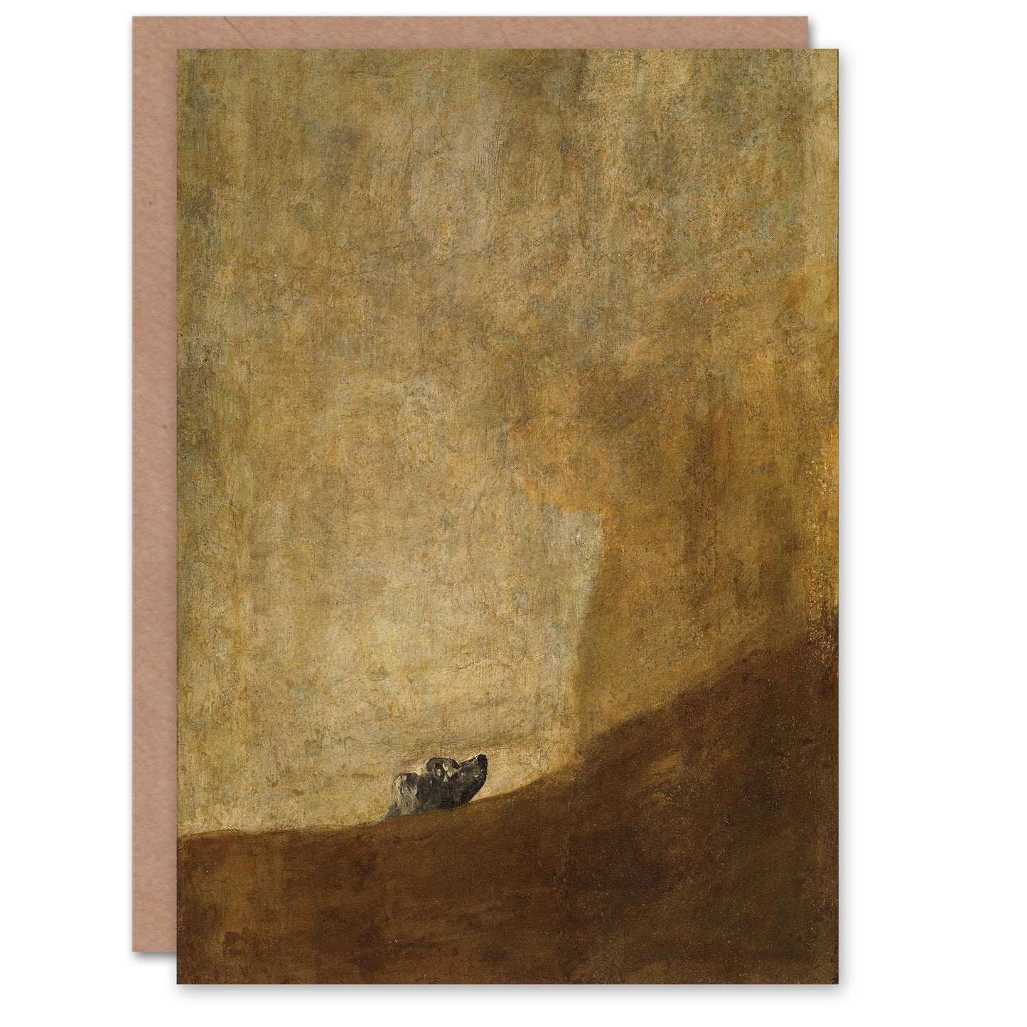 Francisco Goya Art Card Le Chien The Dog Oil Painting