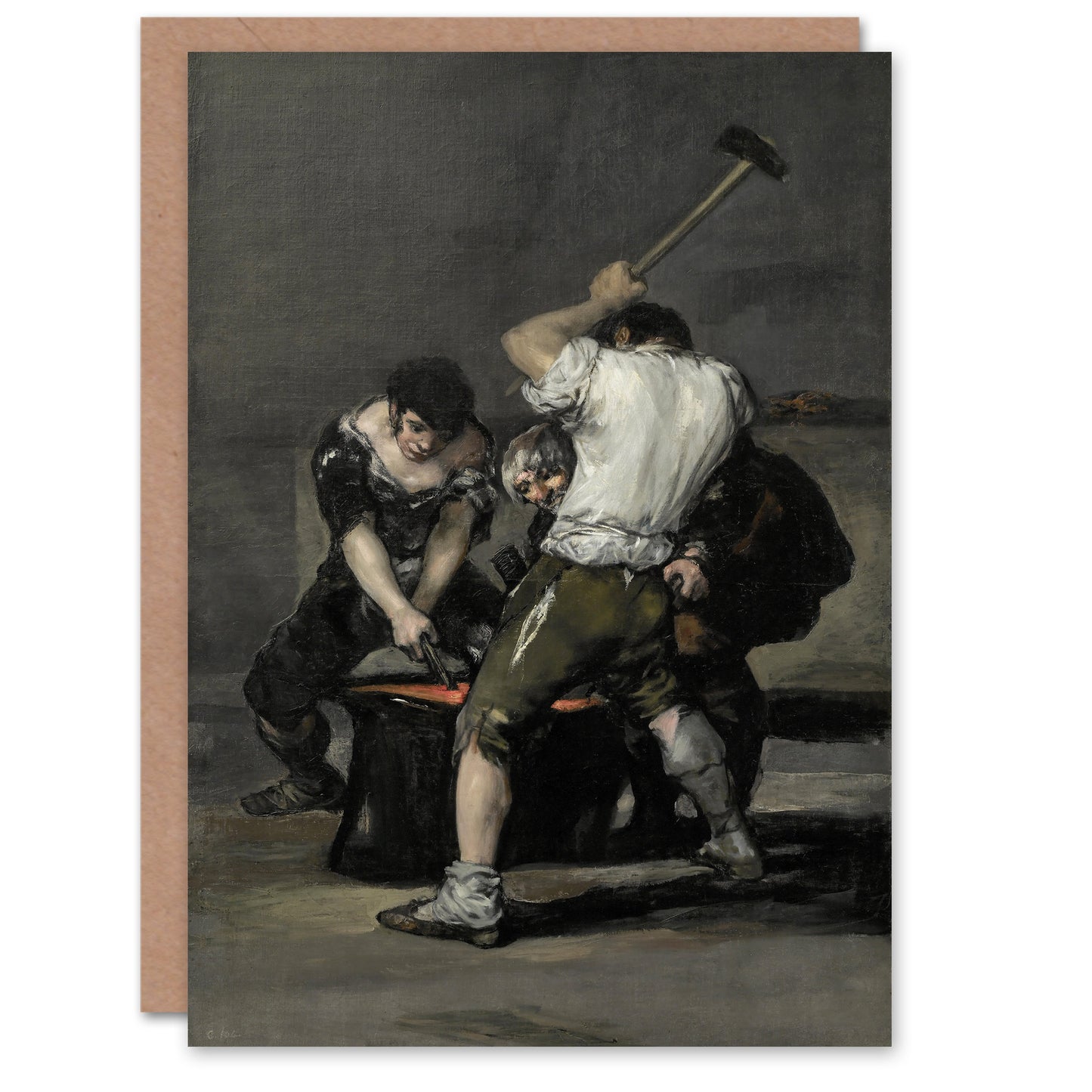 Francisco Goya Art Card The Forge Blacksmiths Oil Painting