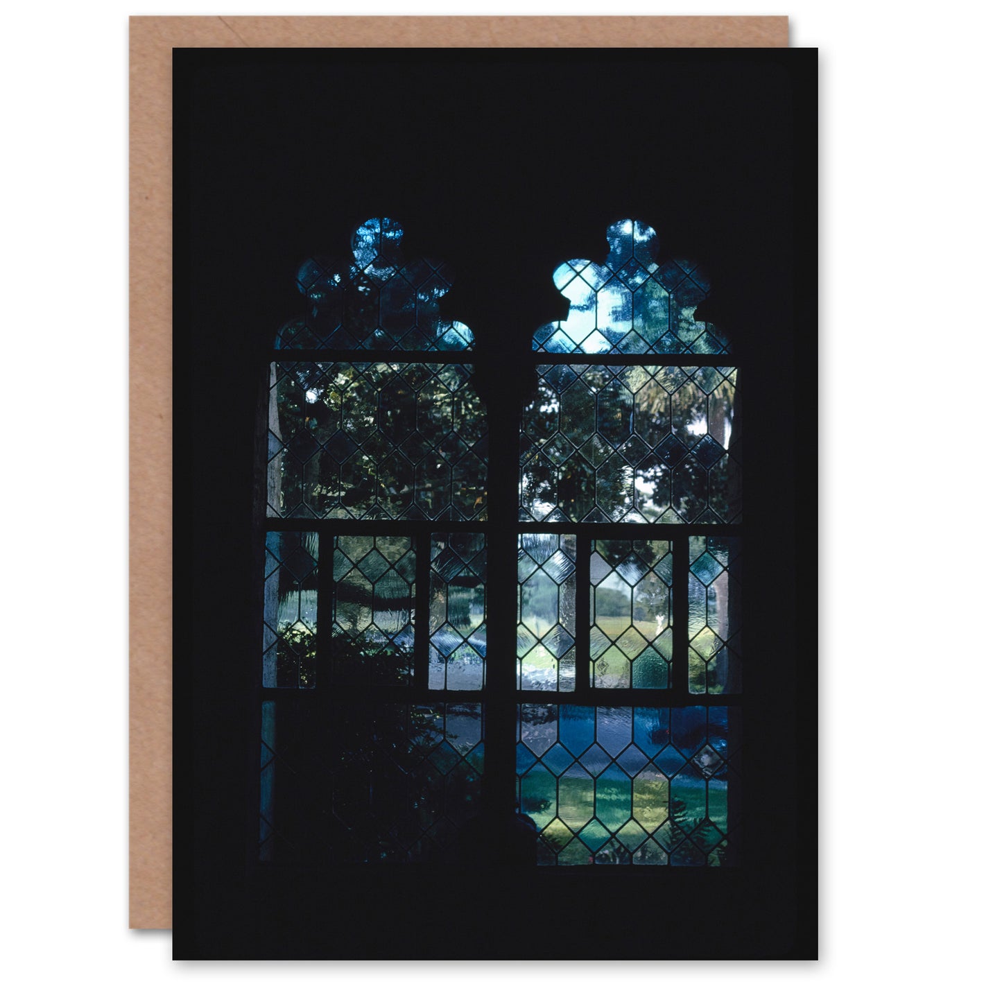 John Margolies Art Card Cloister Hotel Stained Glass Window