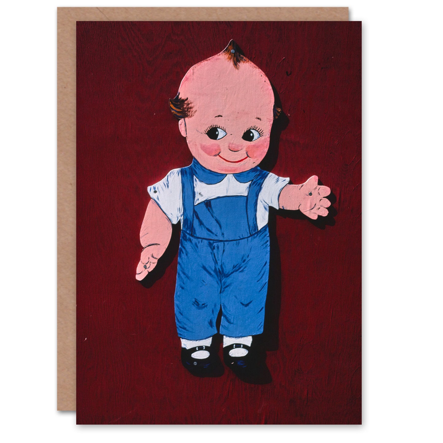 John Margolies Art Card Retro Kewpie Boy Deer Acres Fun Park Photo