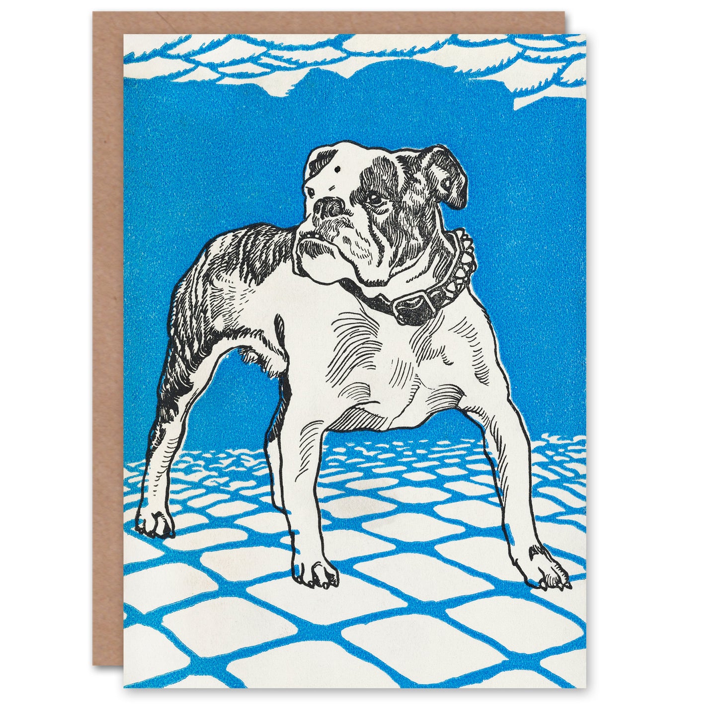 Moriz Jung Art Card Dog Lover Bulldog Animal Portrait