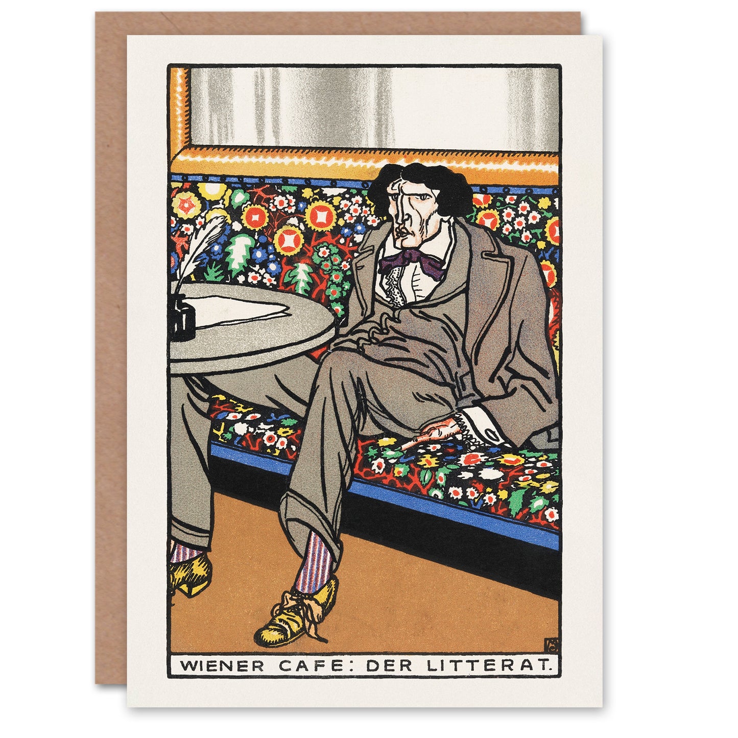 Moriz Jung Art Card Viennese Cafe Advert The Man of Letters
