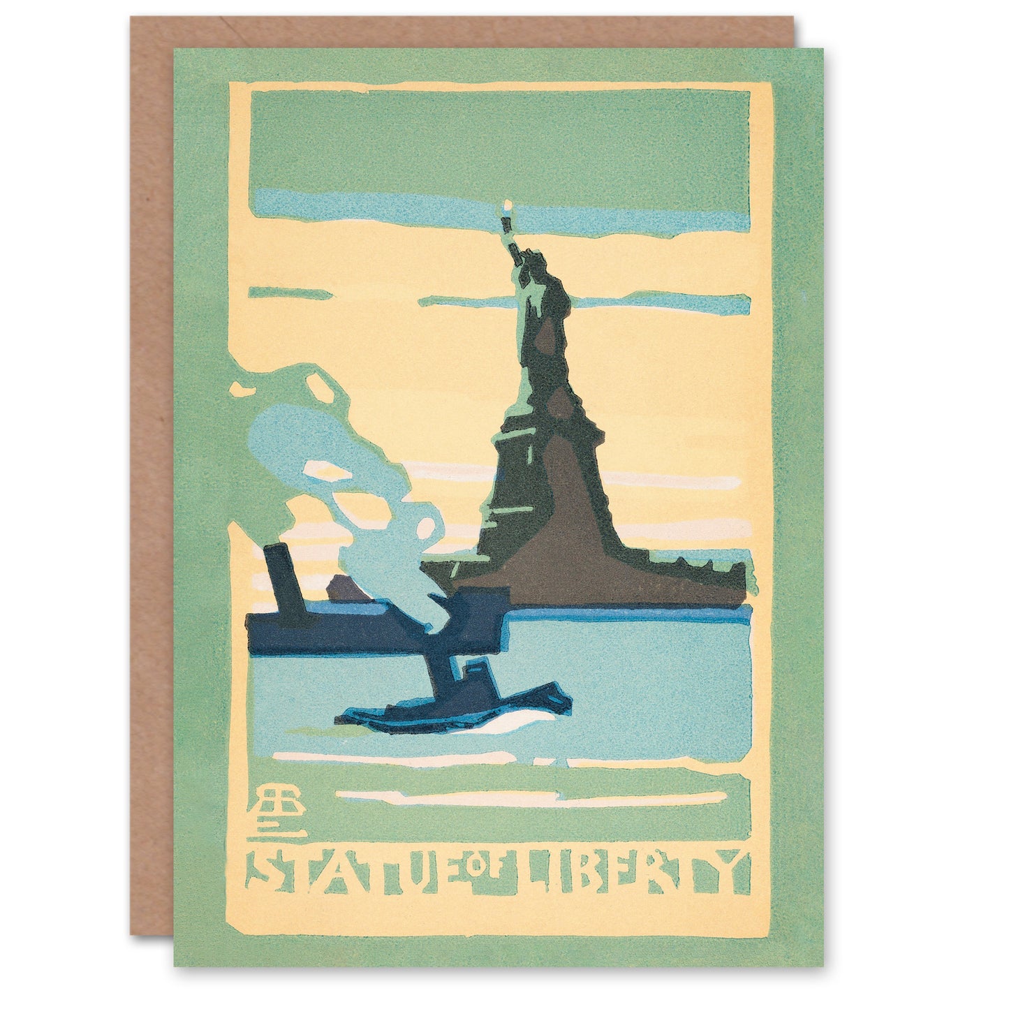 Rachael R Elmer Art Card Statue of Liberty Vintage Postcard