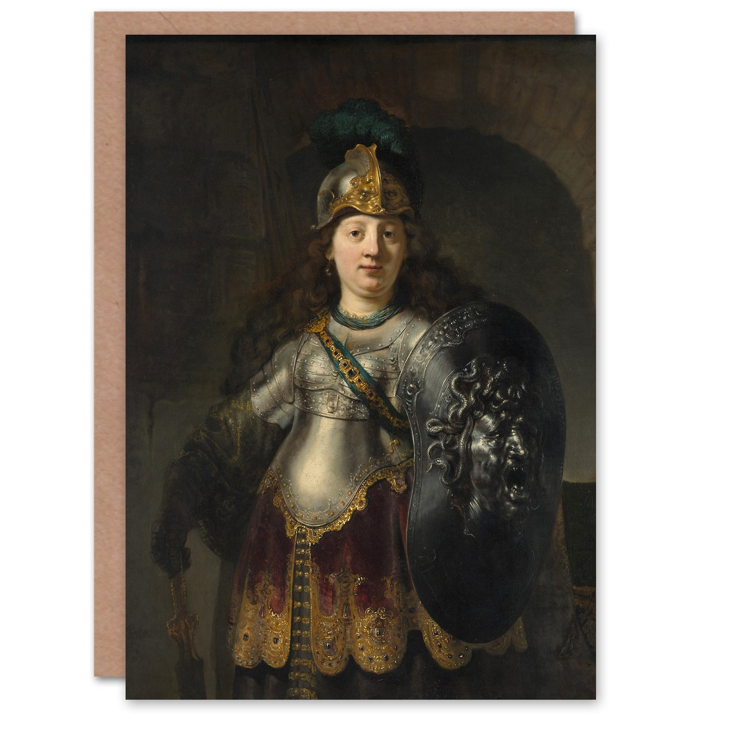 Rembrandt van Rijn Art Card Bellona Roman Goddess of War