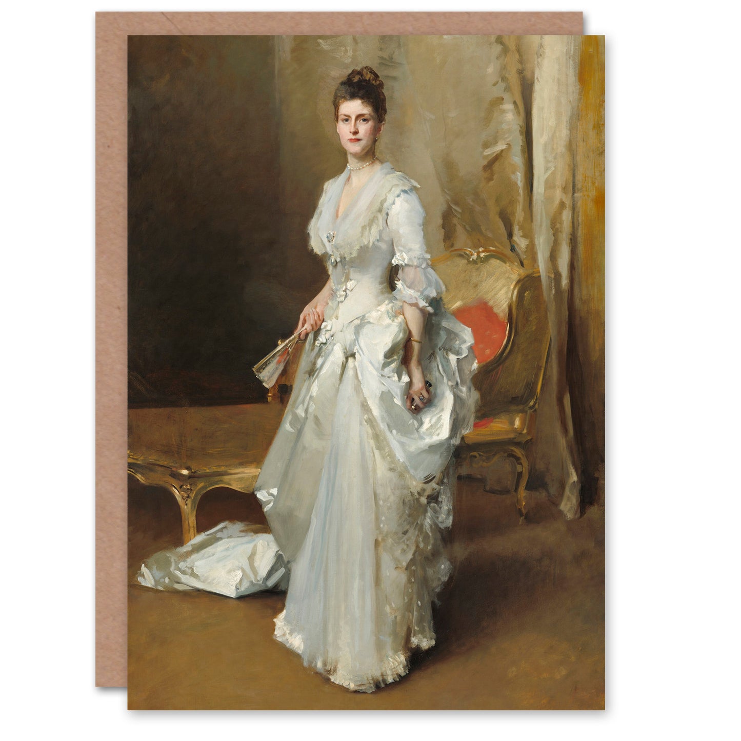 John Singer Sargent Art Card Mrs Henry White Portrait