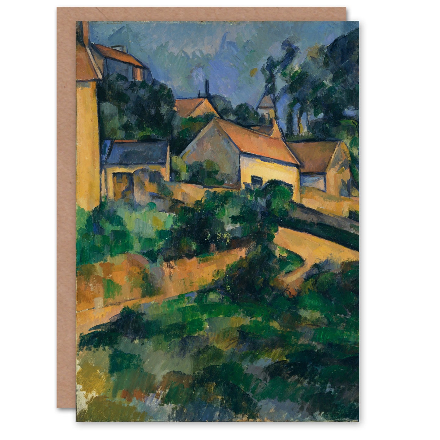 Paul Cezanne Art Card Turning Road at Montgeroult