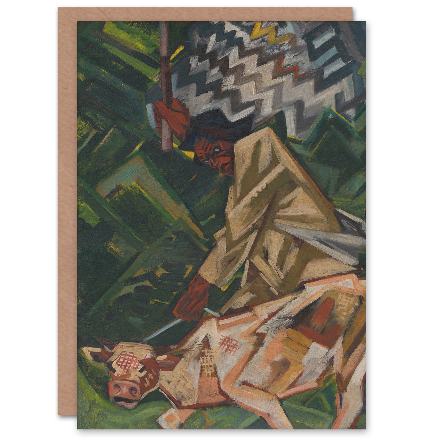 Arnold Weisz Kubincan Art Card Opposite Abstract Geometric