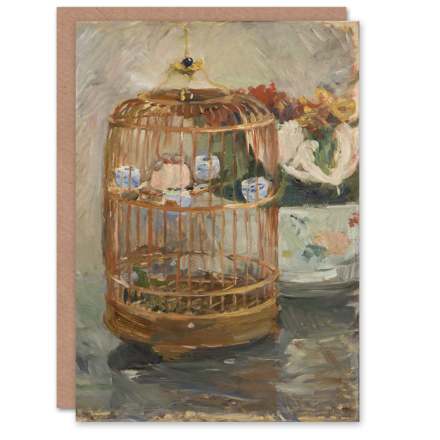Berthe Morisot Art Card The Bird Cage Still Life Painting