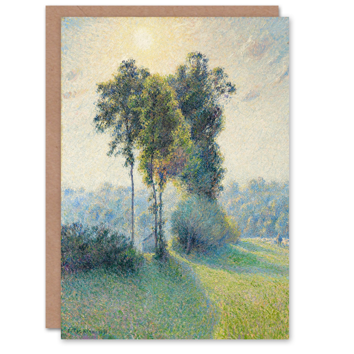 Camille Pissarro Art Card Sunset Landscape at Saint Charles