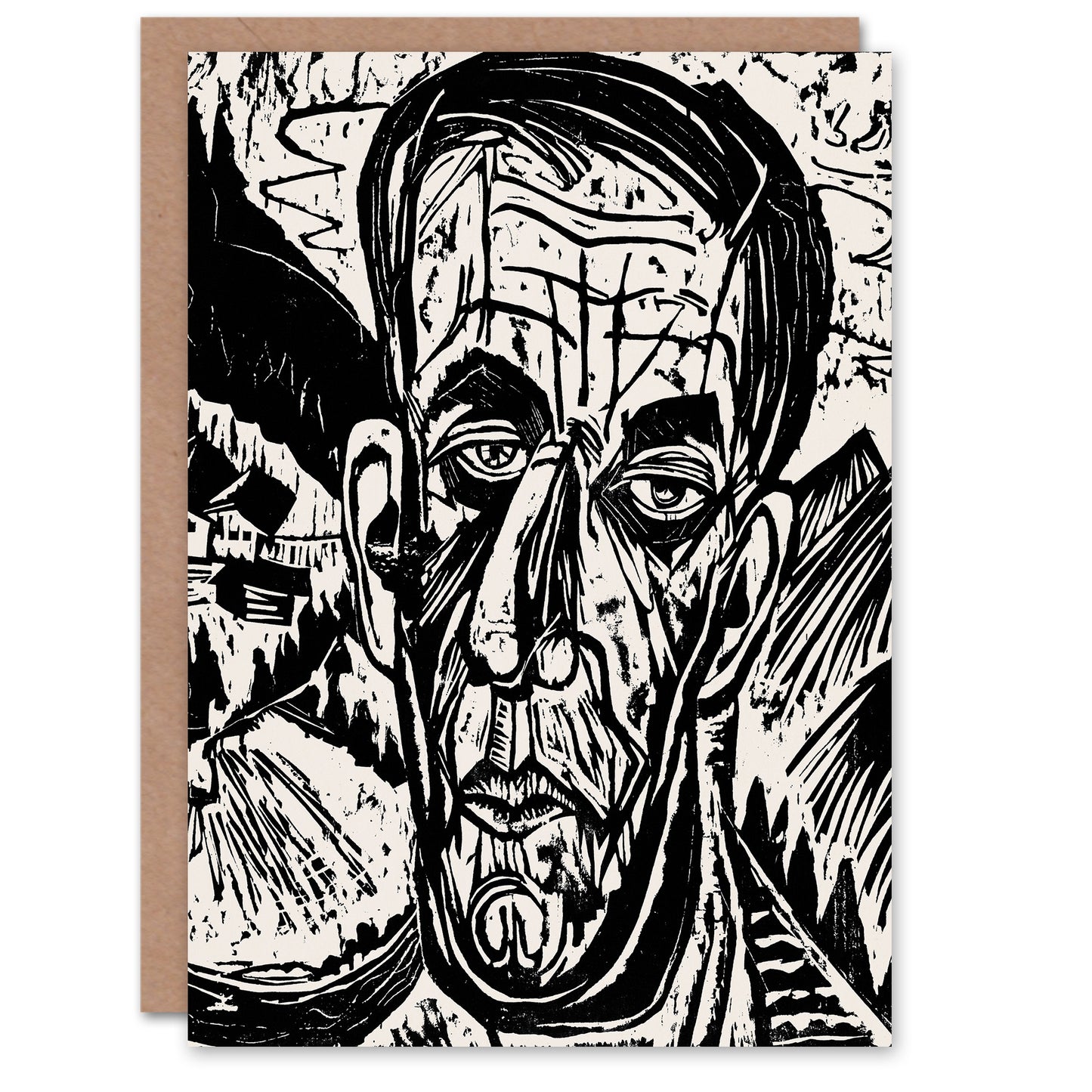 Ernst Ludwig Kirchner Art Card Head of Van de Velde