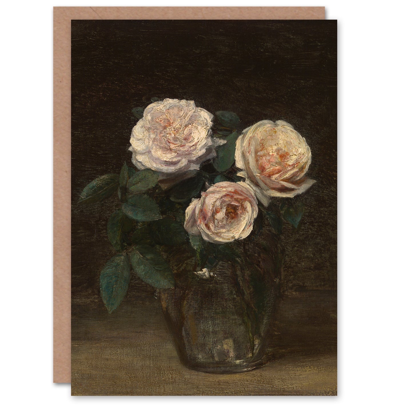 Henri Fantin Latour Art Card Still Life with Roses in Vase