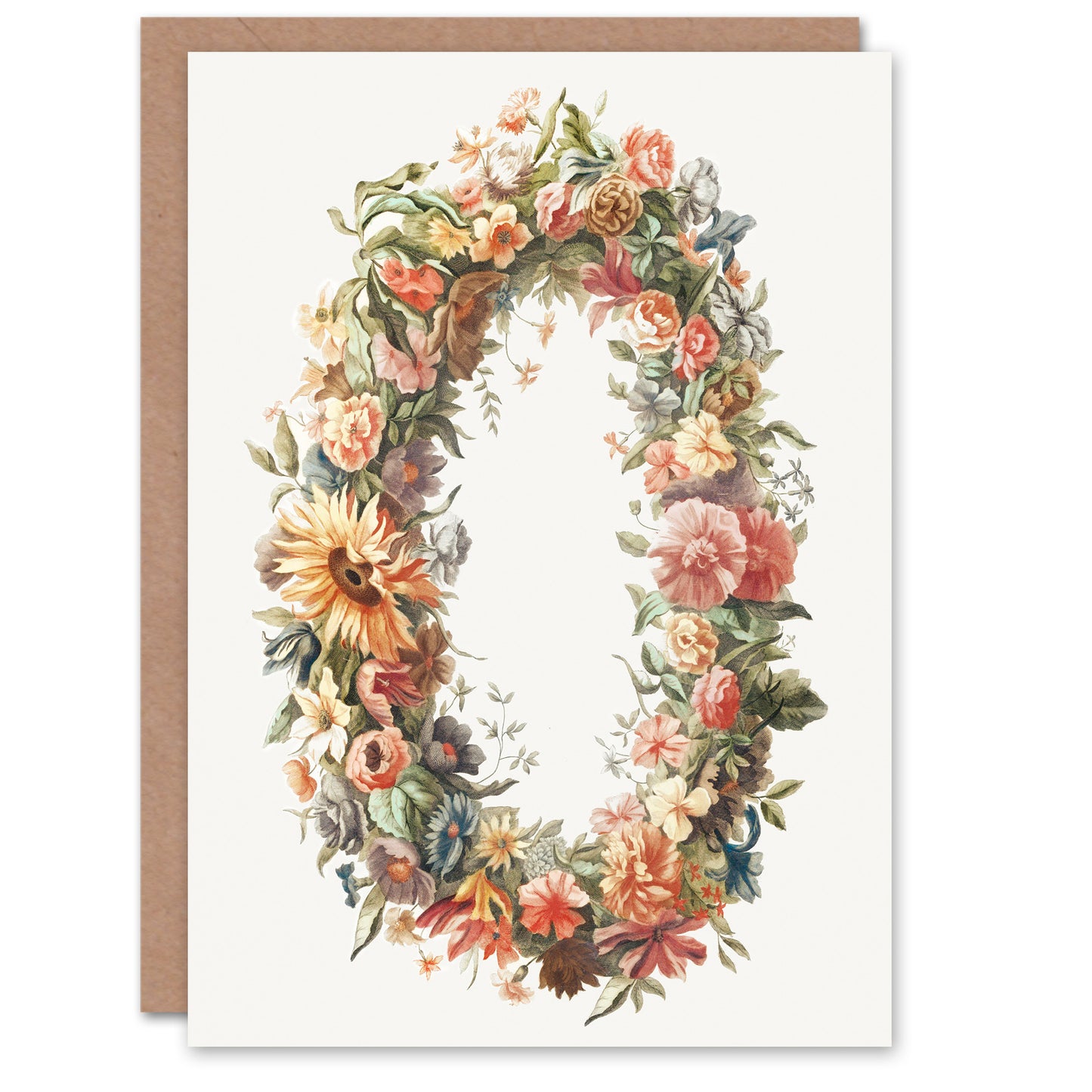 Johan Teyler Art Card Summer Flower Wreath Illustration