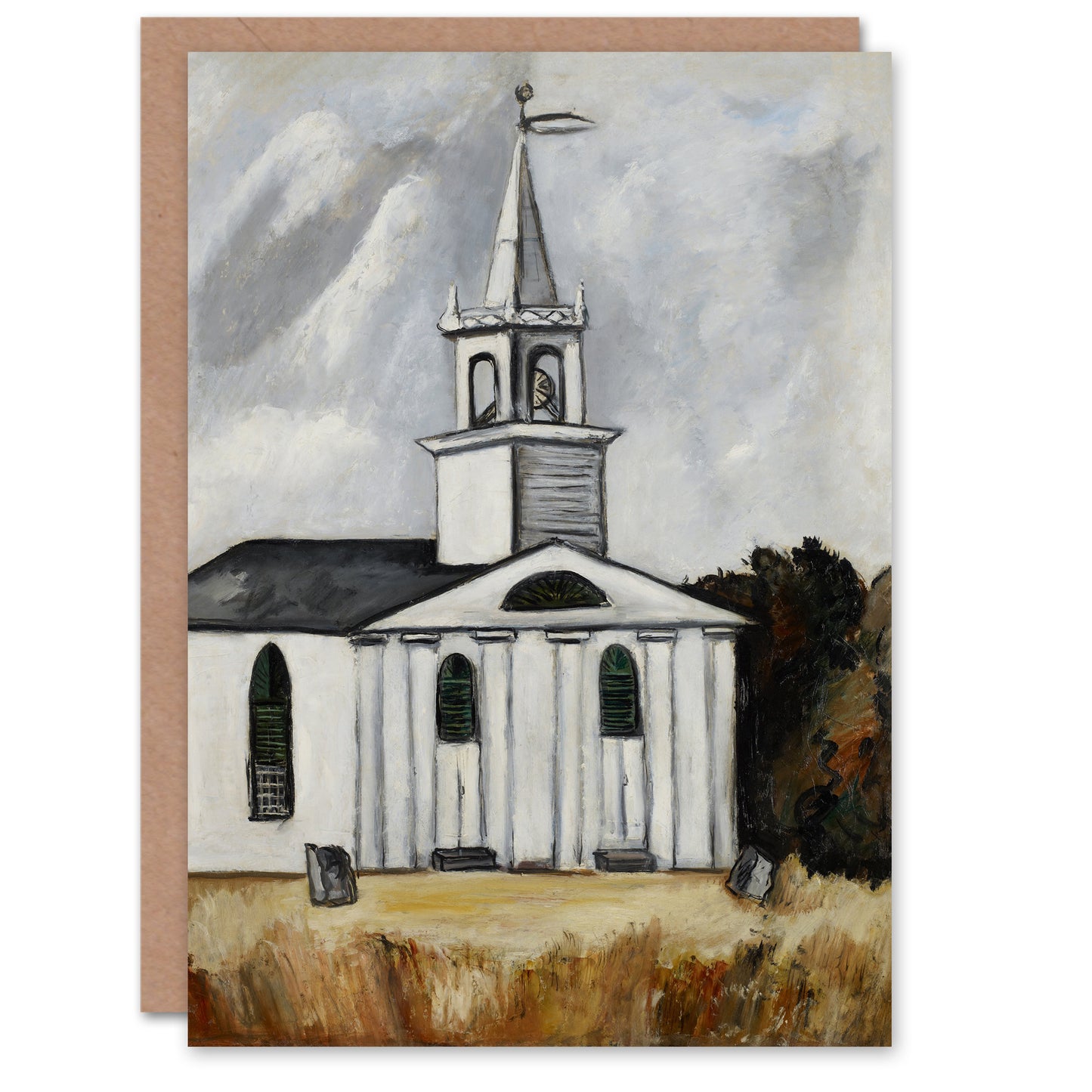 Marsden Hartley Art Card Church at Head Tide Maine