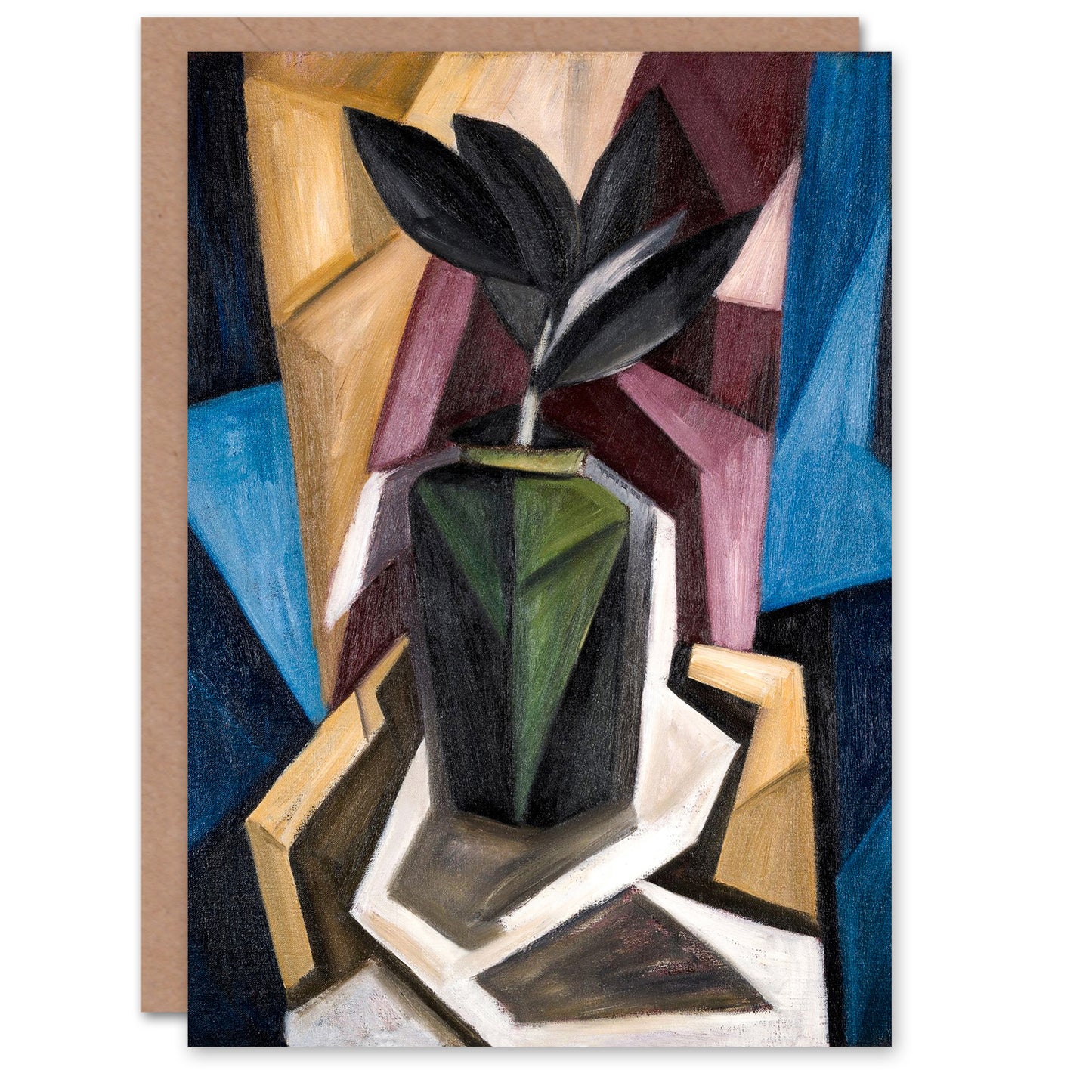 Marsden Hartley Art Card Rubber Plant Abstract Painting