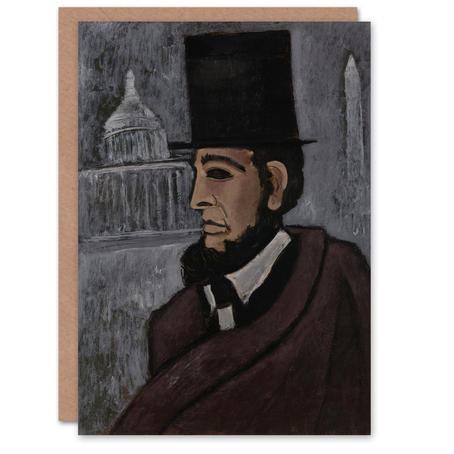 Marsden Hartley Art Card Weary of the Truth Abraham Lincoln