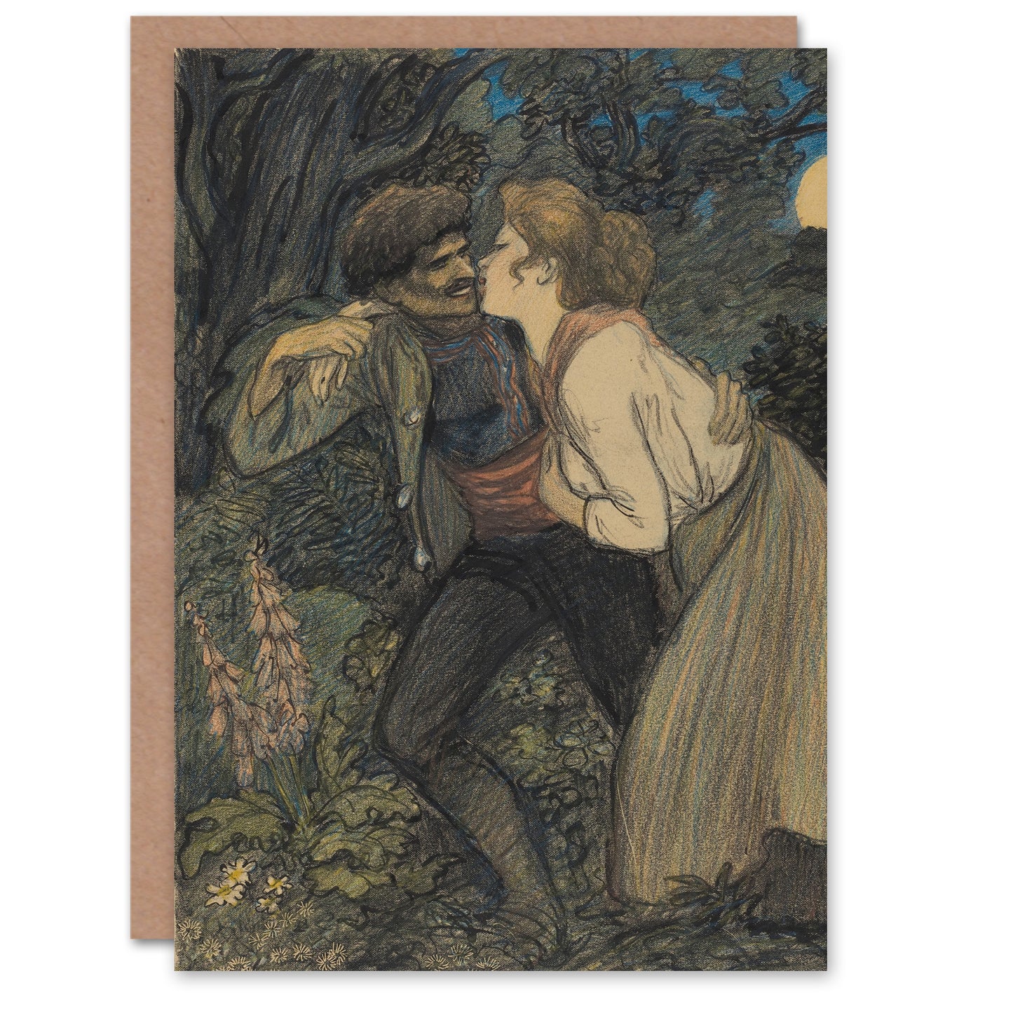 Theophile Steinlen Art Card La Chienne Au Loup Painting