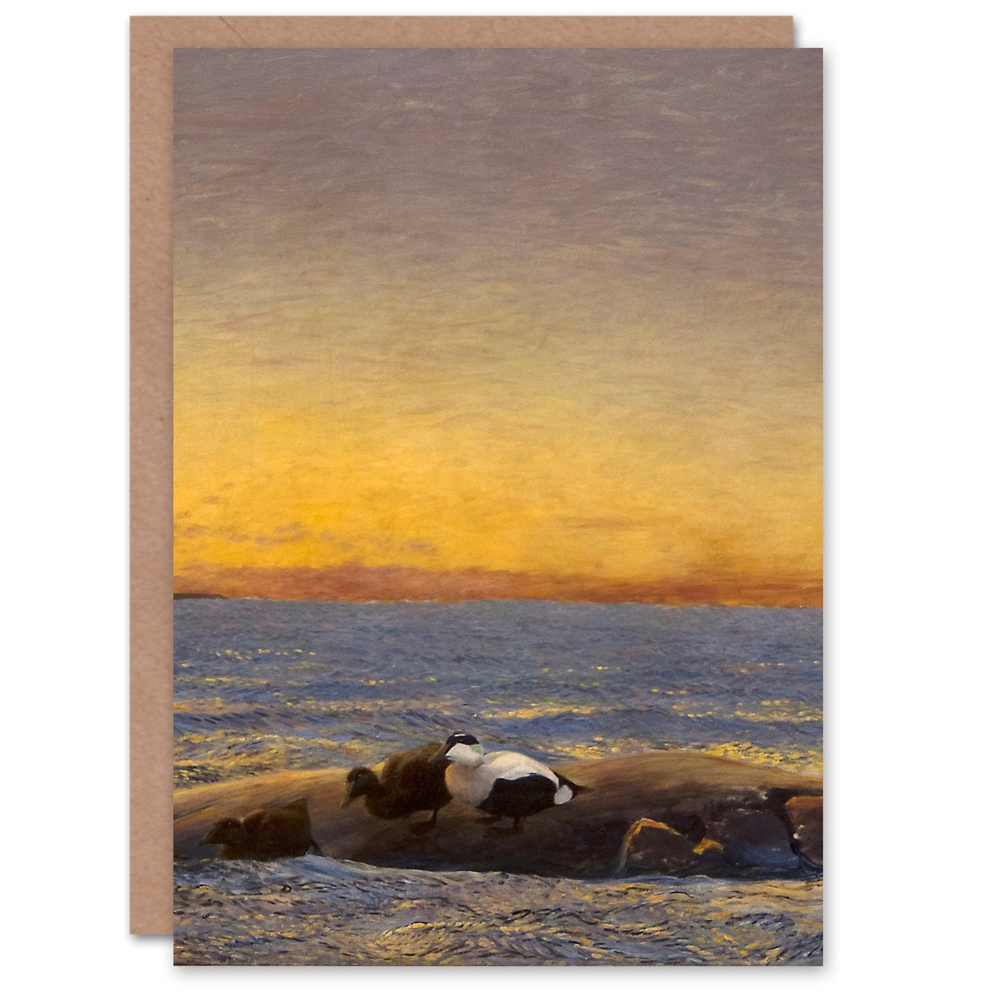 Bruno Liljefors Art Card Twilight Morning Mood by the Sea