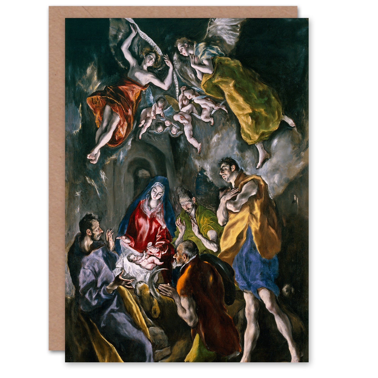El Greco Art Card Adoration of the Shepherds Biblican Scene