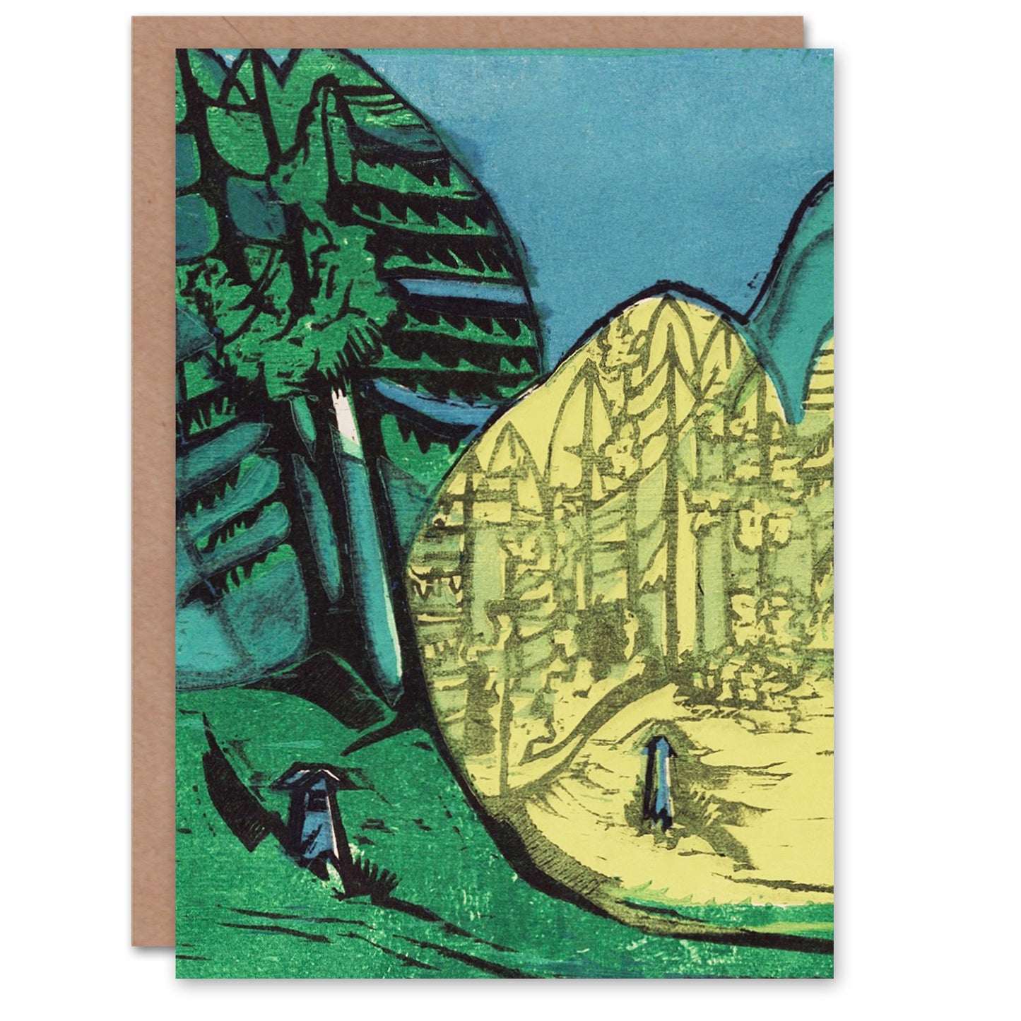 Ernst Ludwig Kirchner Art Card Cemetery in the Forest