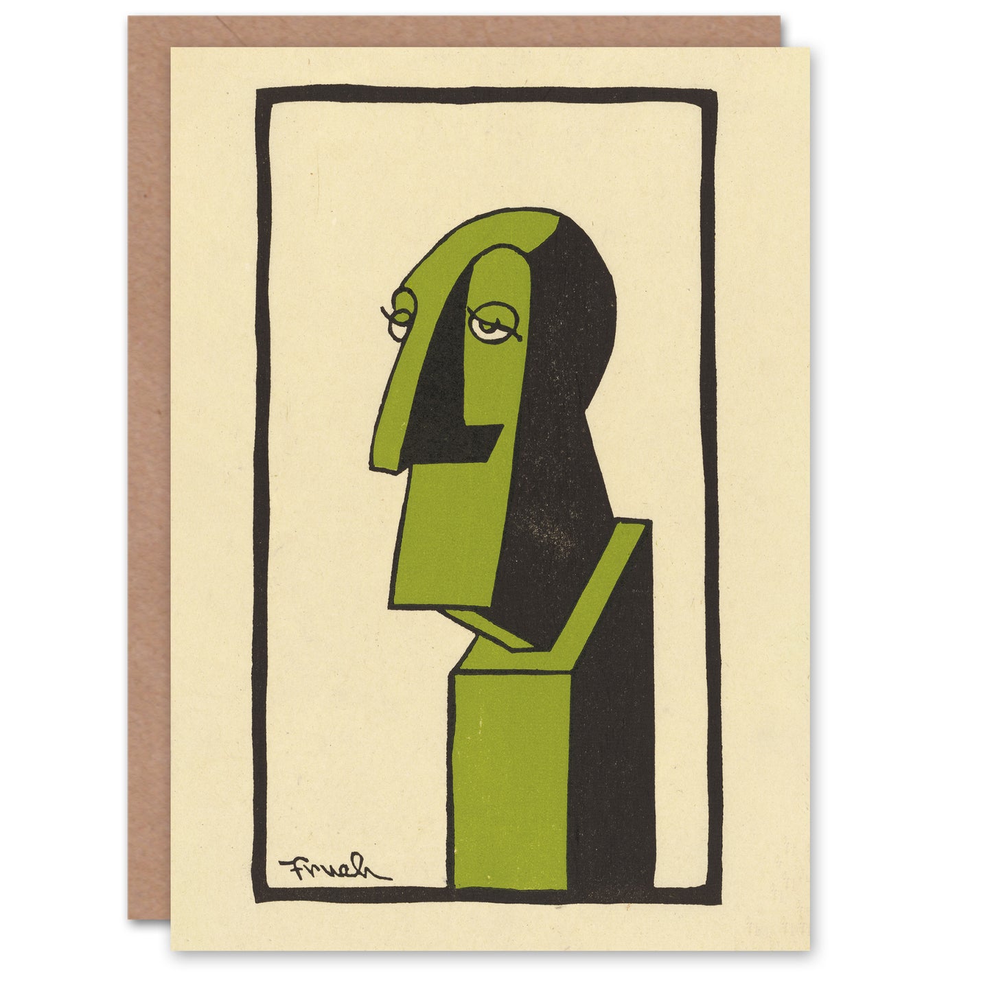 Alfred Frueh John Drew Actor Caricature Portrait Art Greeting Card