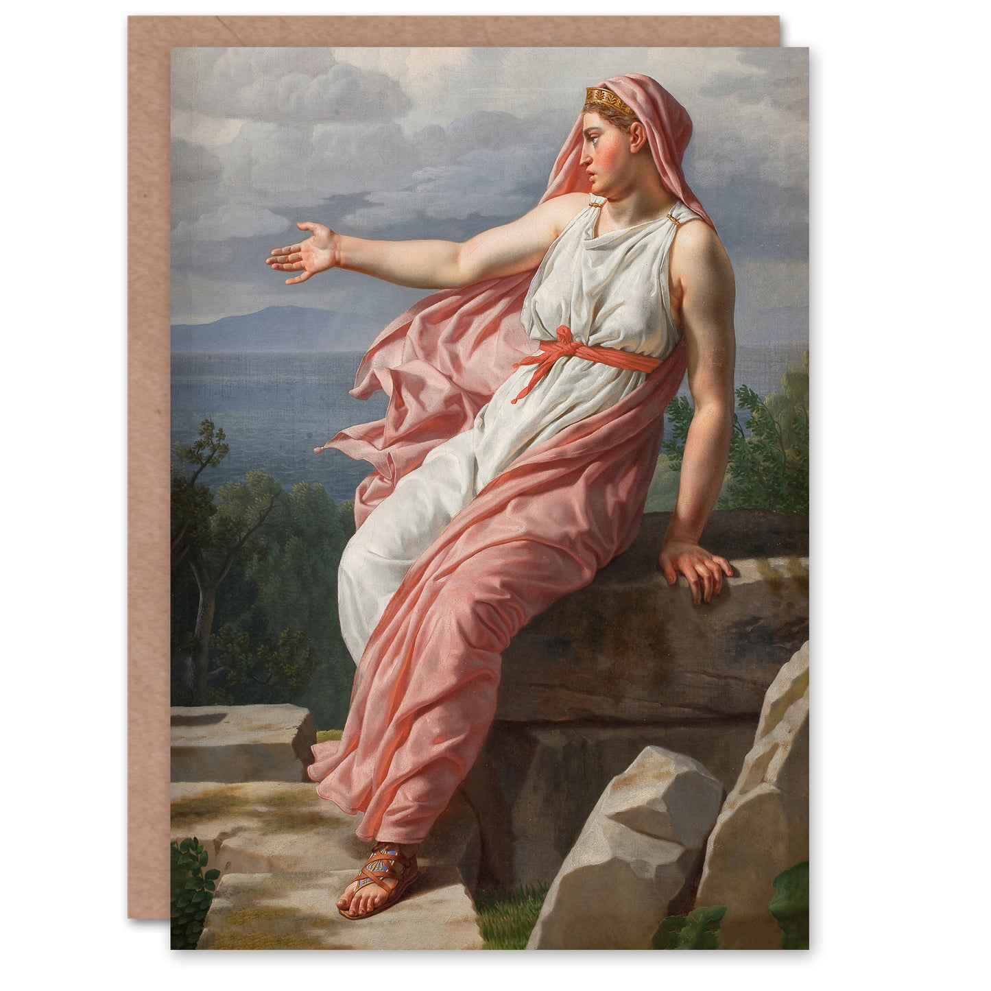 CW Eckersberg Alcyones Farewell to Her Husband Art Greeting Card