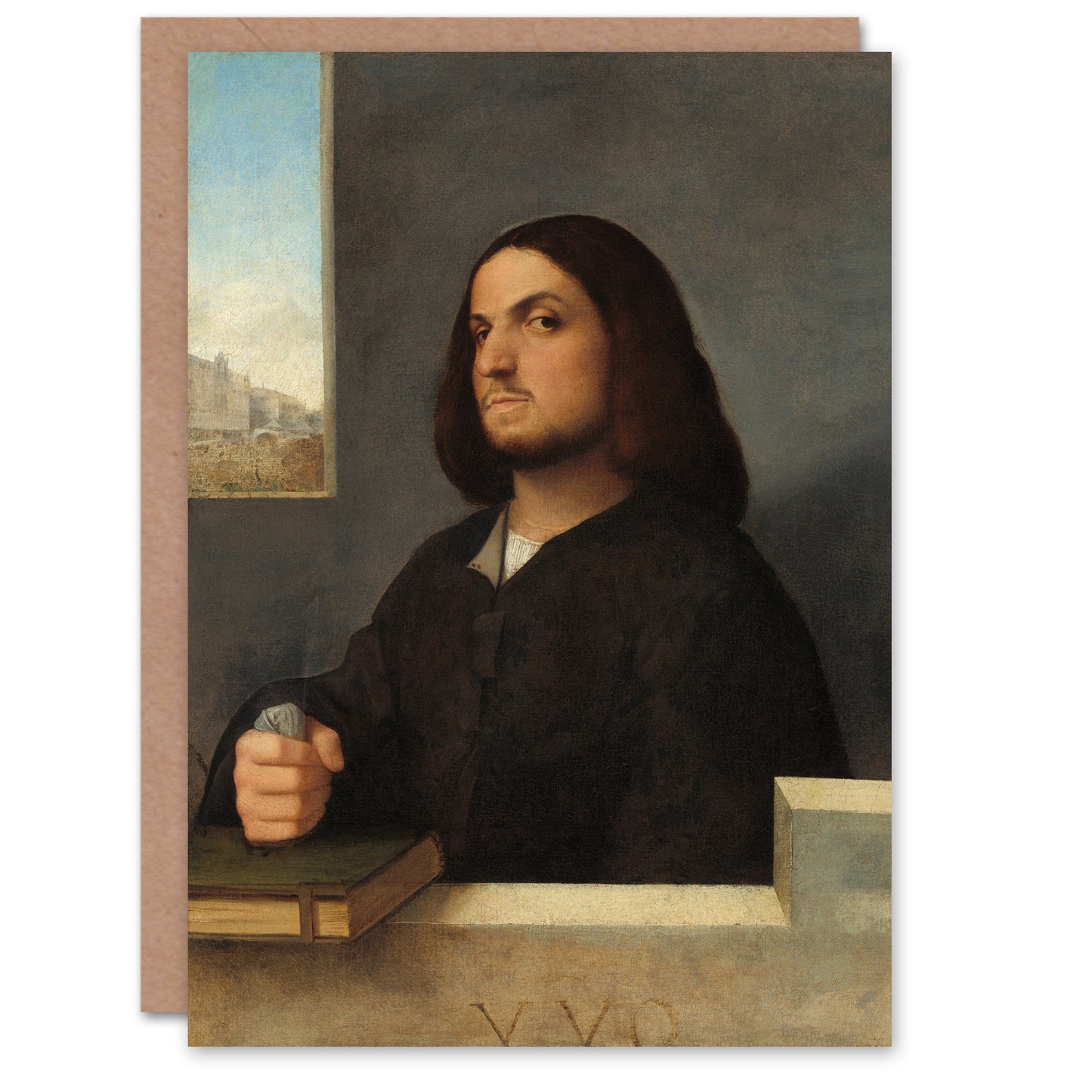 Giorgione Portrait of a Venetian Gentleman Art Greeting Card