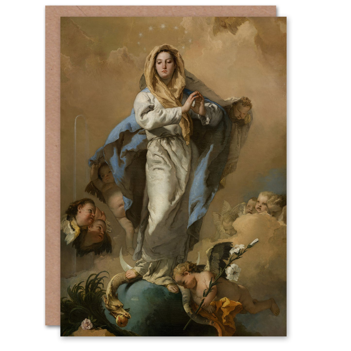 Giovanni Battista Tiepolo Immaculate Conception of Mary Art Greeting Card