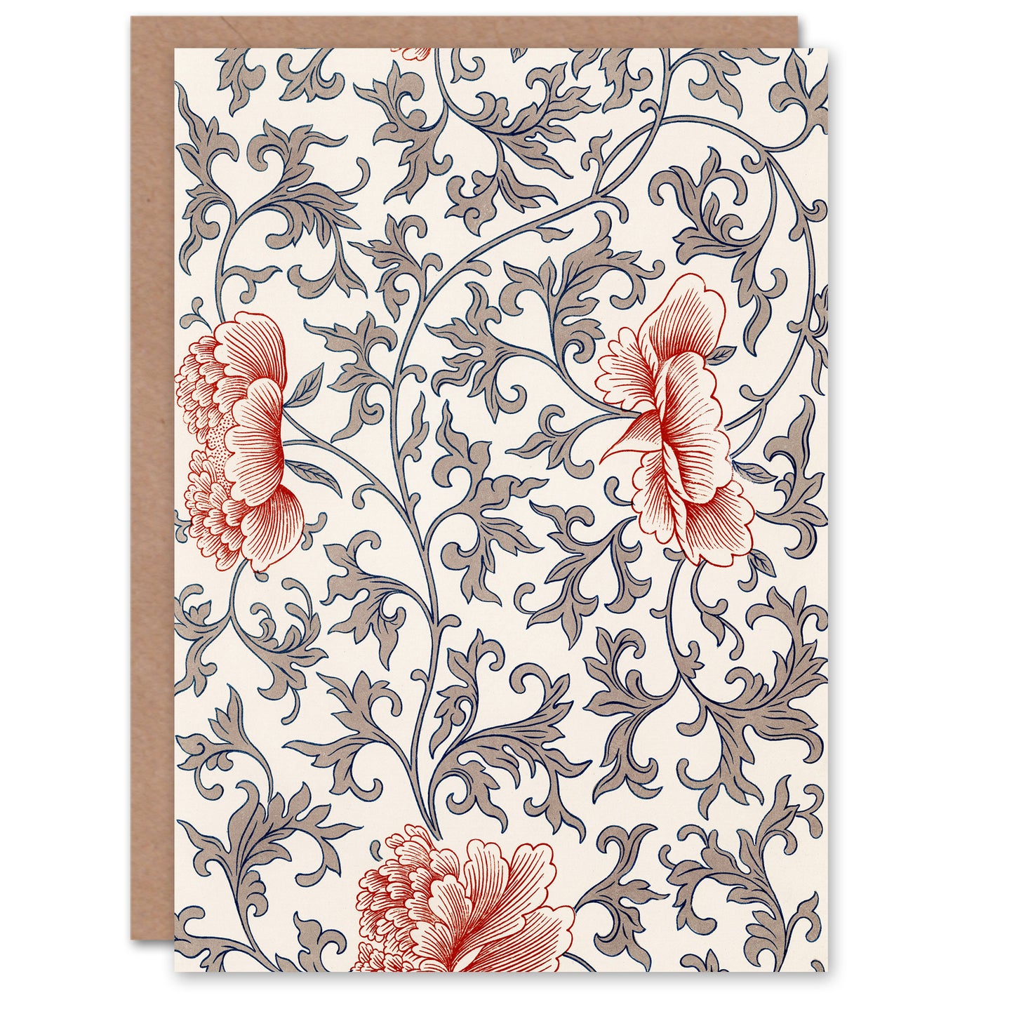 Owen Jones Ornamental Flower Filigree Pattern Art Greeting Card